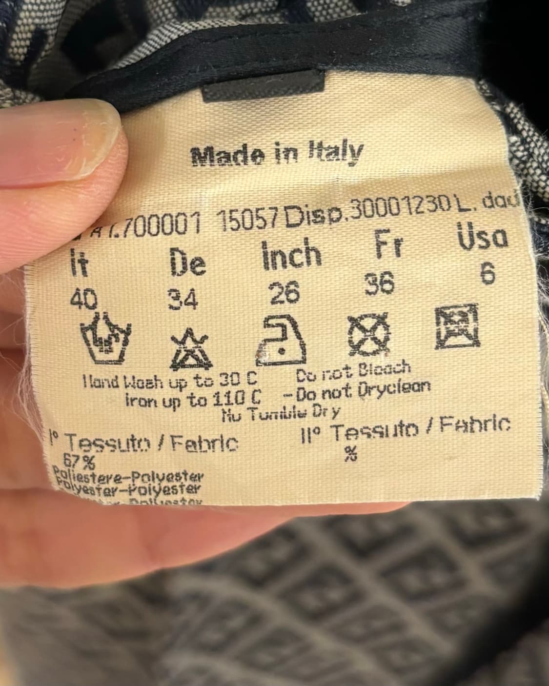 펜디 그레이  F 패턴 플리츠 팬츠 상품이미지8