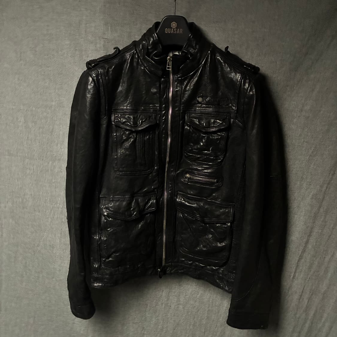 lamb skin pocket leather jacket 상품이미지5