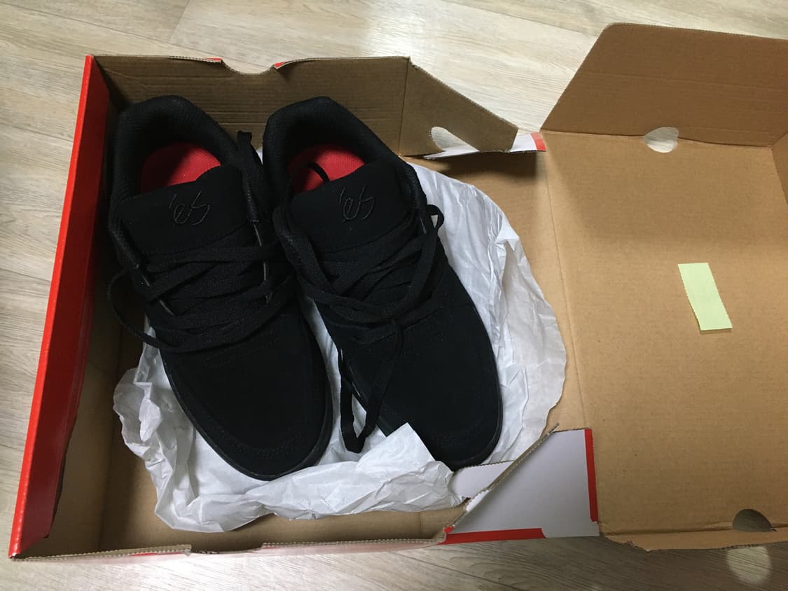 Es accel 이에스 보드화 슬림 블랙 240 서지수 신발 새상품 상품이미지1