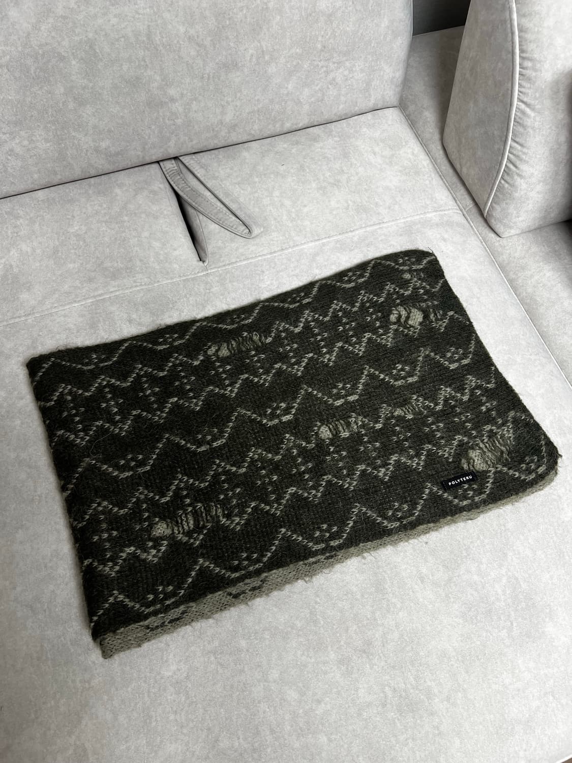 폴리테루 에스닉 머플러 올리브 상품이미지5