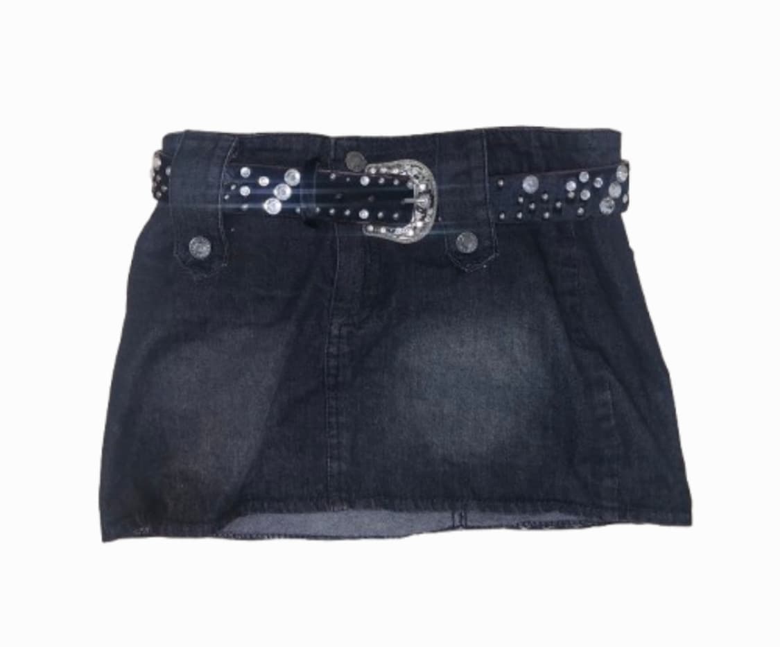 펑크 고스 벨벳 왕큐빅 스터드 벨트 상품이미지5