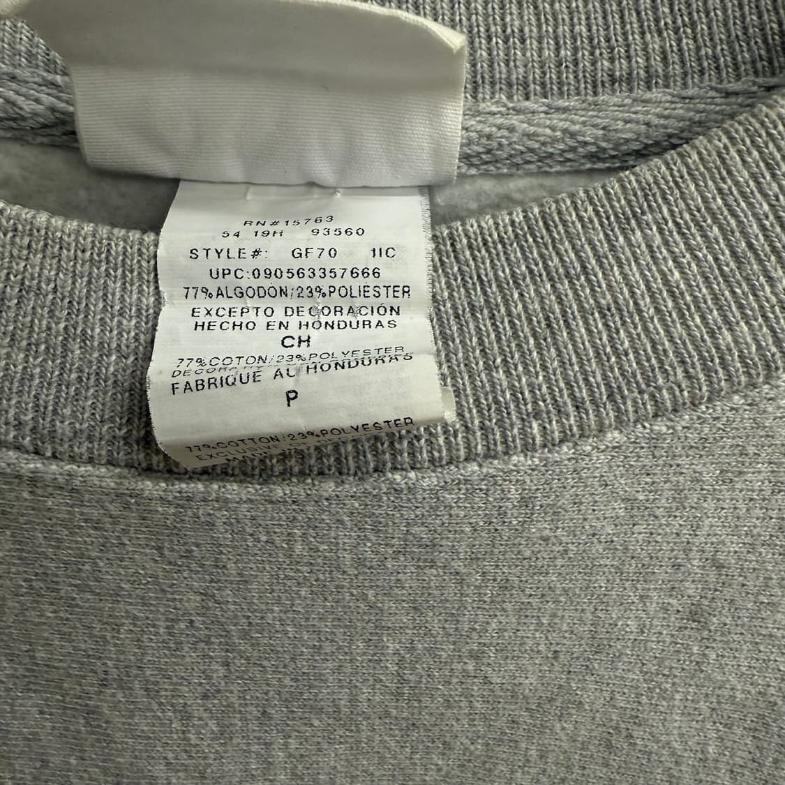 챔피온 리버스위브 스몰 로고 그레이 스웻셔츠 상품이미지3