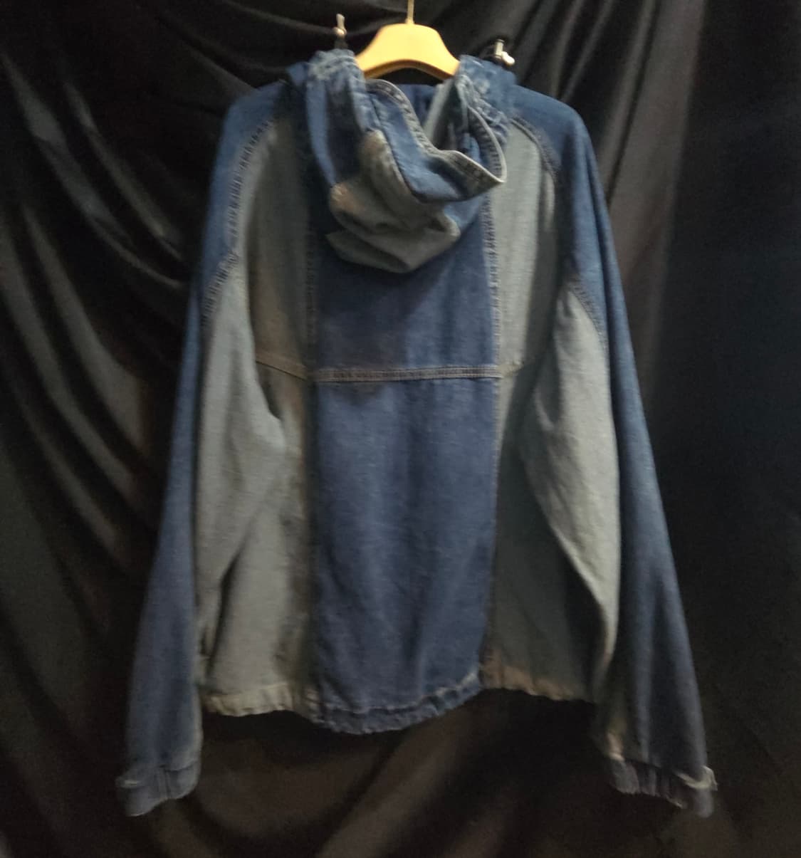 트래블 프론트 백 데님 윈드 브레이커 블루 상품이미지8