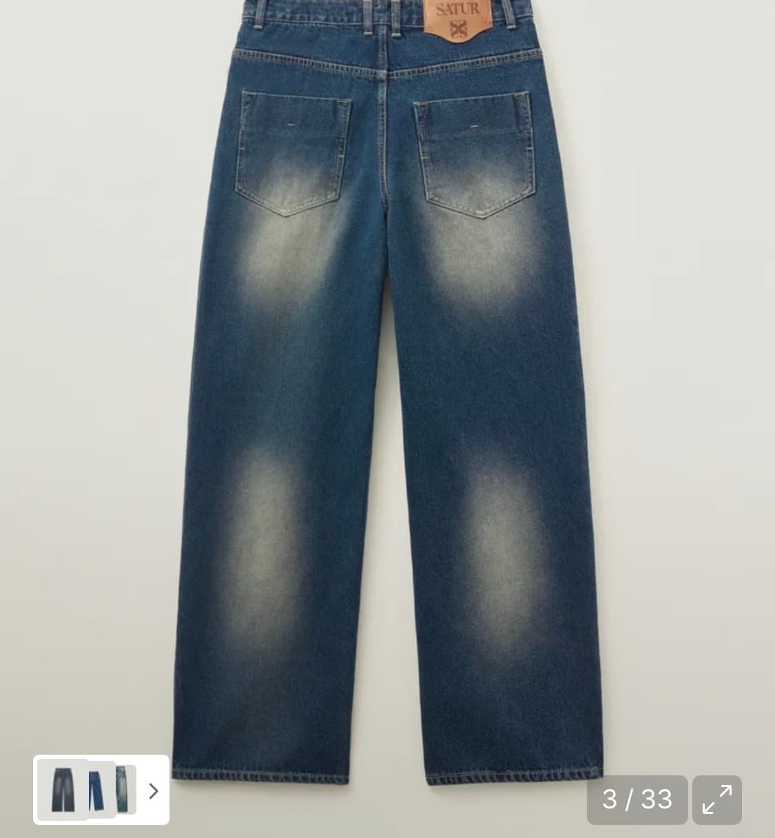 브루클린 뉴트로 와이드 워시드 데님 팬츠 상품이미지2