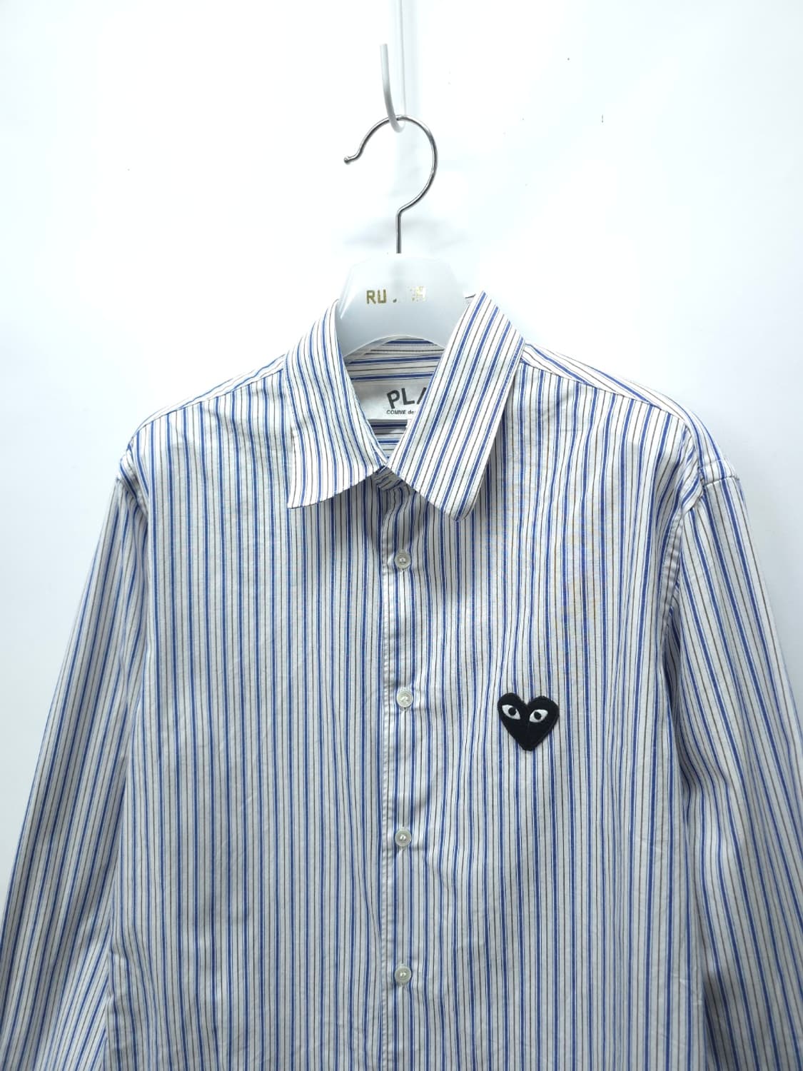 꼼데가르송 블랙하트 멀티스트라이프 셔츠 (남성M) 상품이미지2