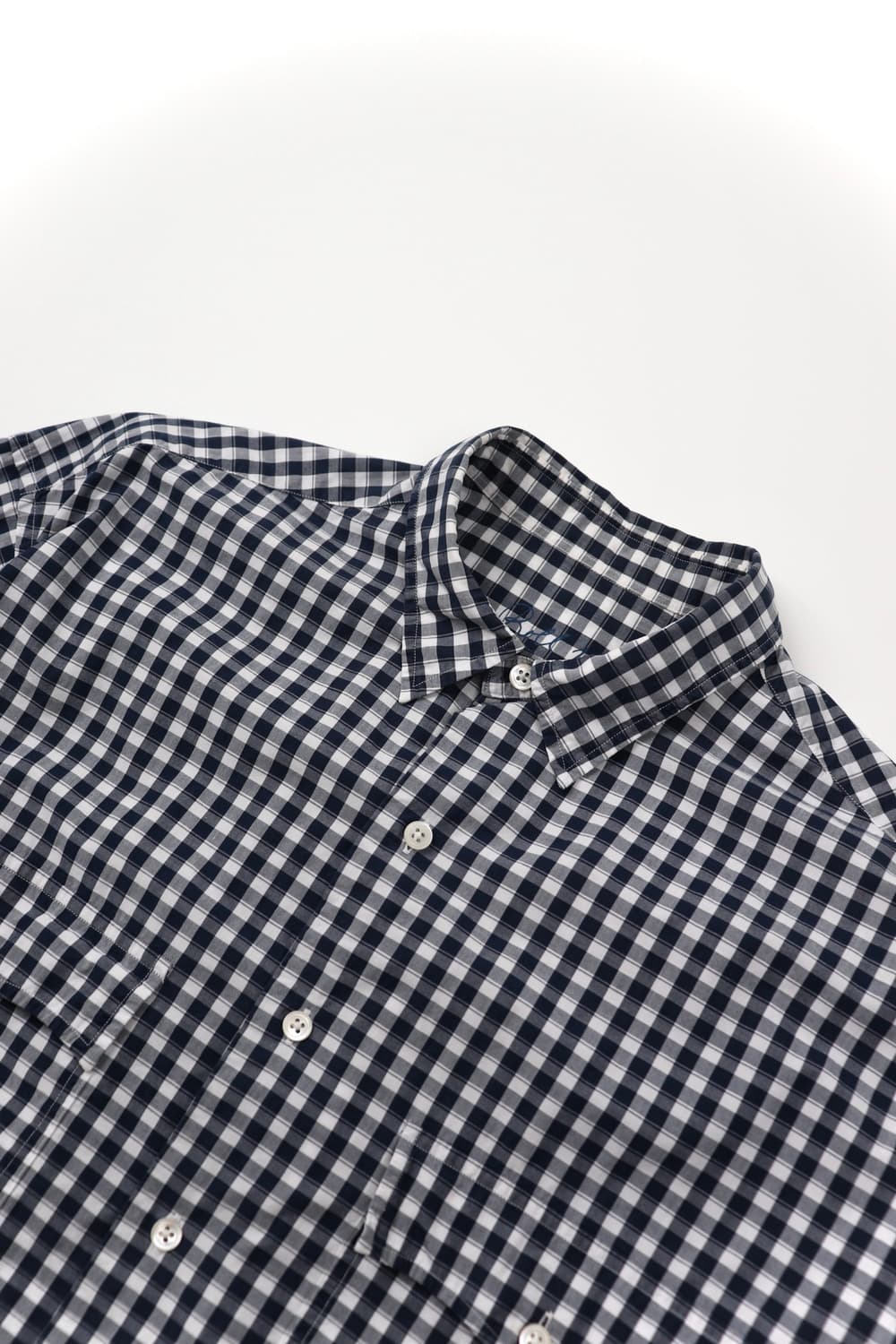 Porter classic 롤업 깅엄셔츠 Navy 상품이미지2