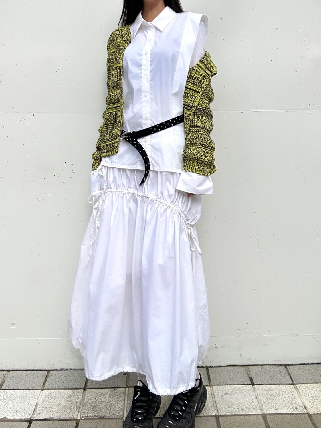 3 point shirring skirt / white 상품이미지3