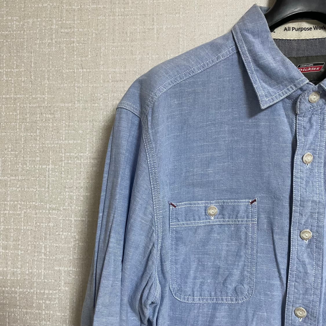 디키즈 샴브레이 워크 셔츠 / 라이트블루, XL 상품이미지3