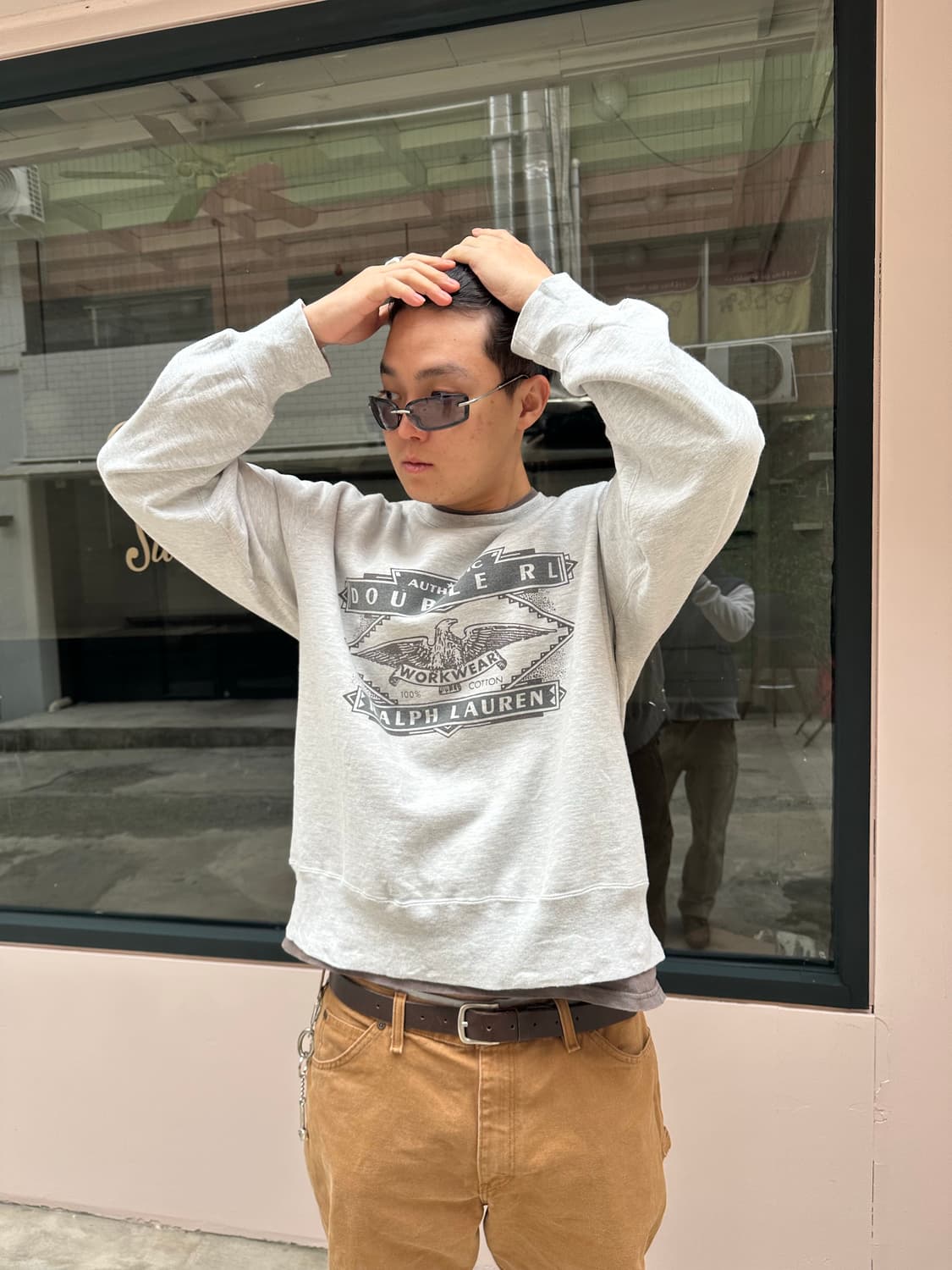 90’s Double RL American Eagle logo sweat 상품이미지1