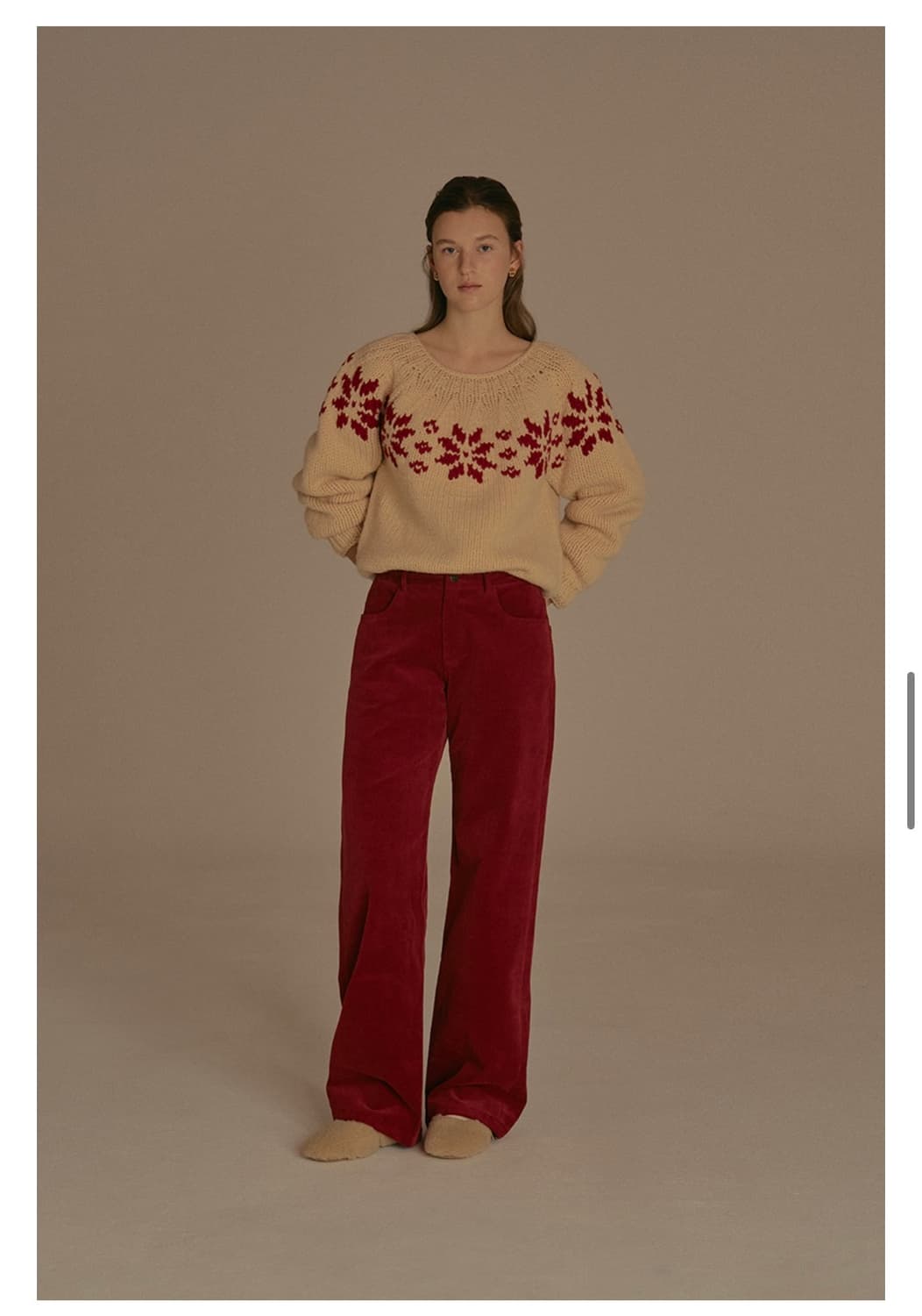 샵엠 노르딕 니트 아이보리 새컨디션 상품이미지1