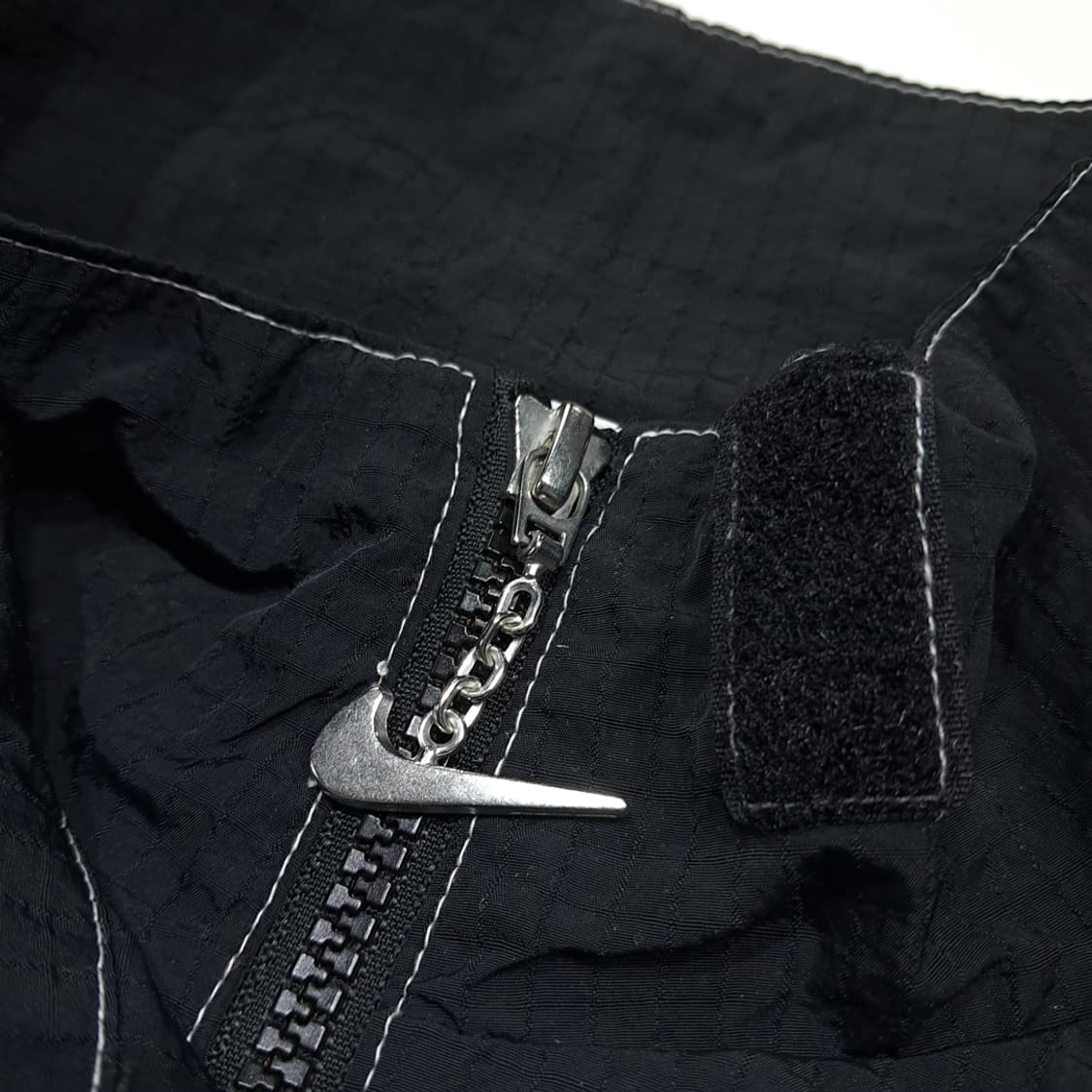 CK142 S 나이키 90s 올드스쿨 빅스우시 블랙 크롭 바람막이 자켓 상품이미지4