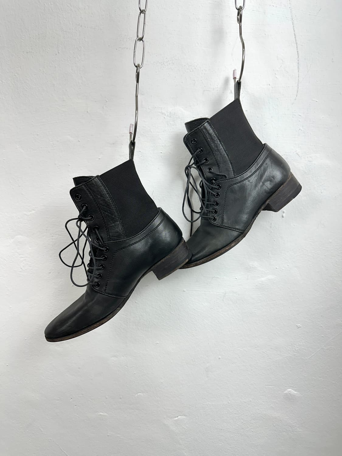 Y’s Lace-Up Leather Ankle Boots 상품이미지2