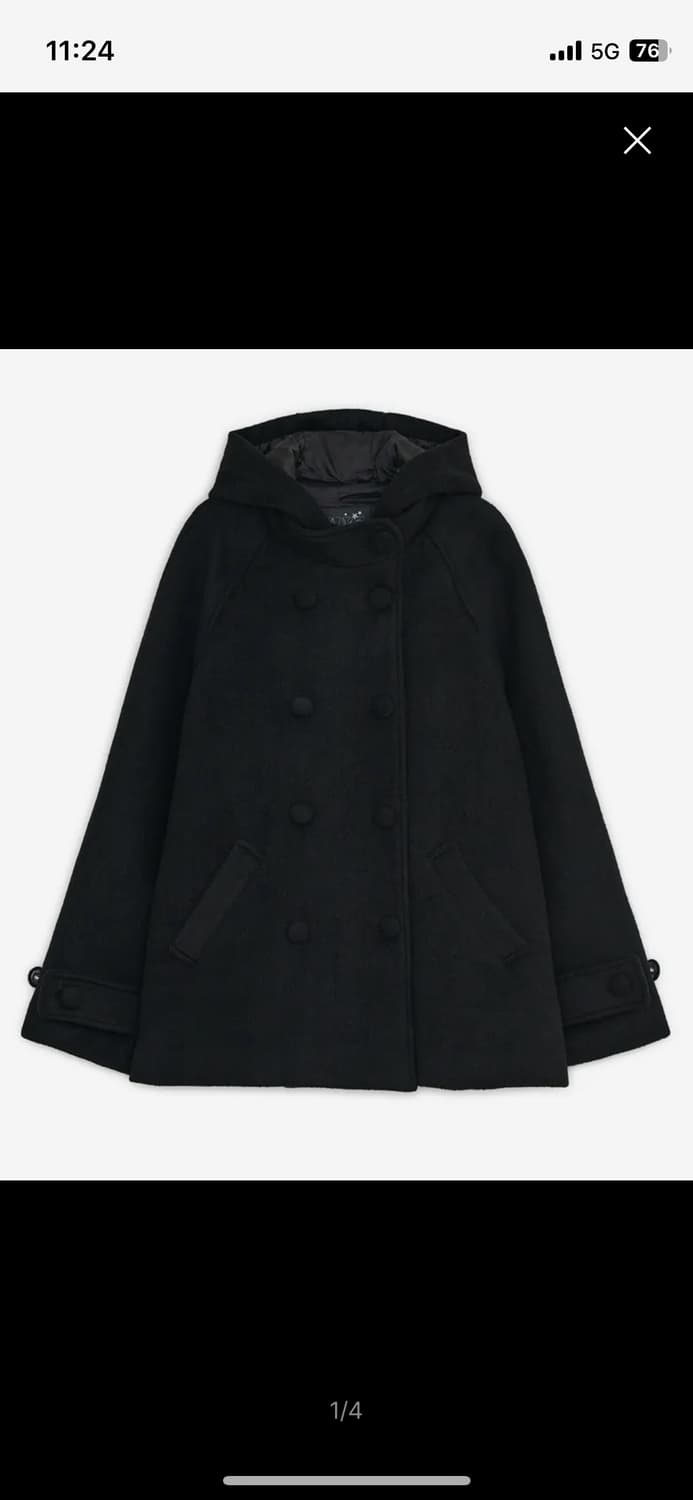 허그유어스킨 후드 하프 코트 상품이미지1