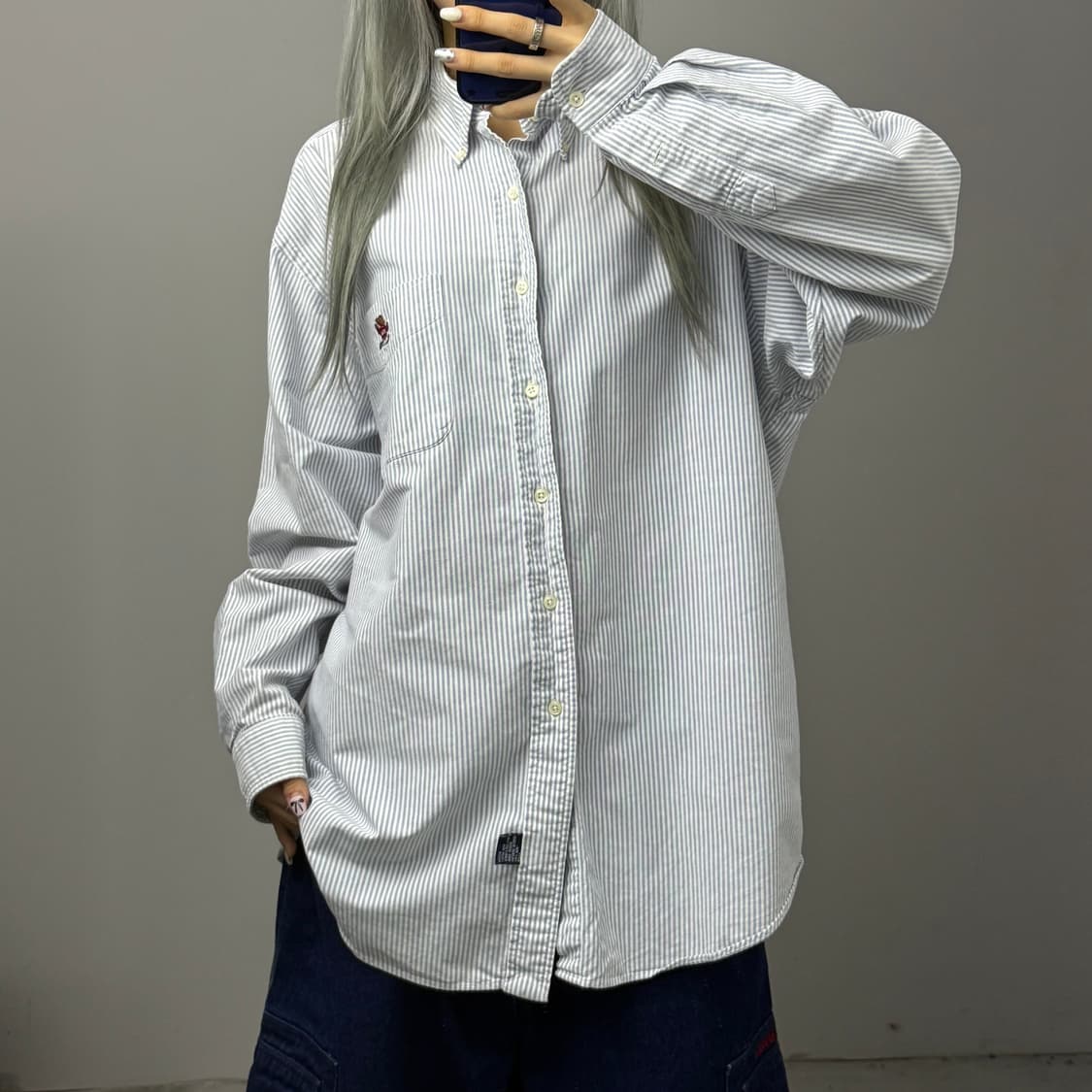 폴로랄프로렌 베어 00s 스트라이프 오버 긴팔 셔츠  상품이미지3
