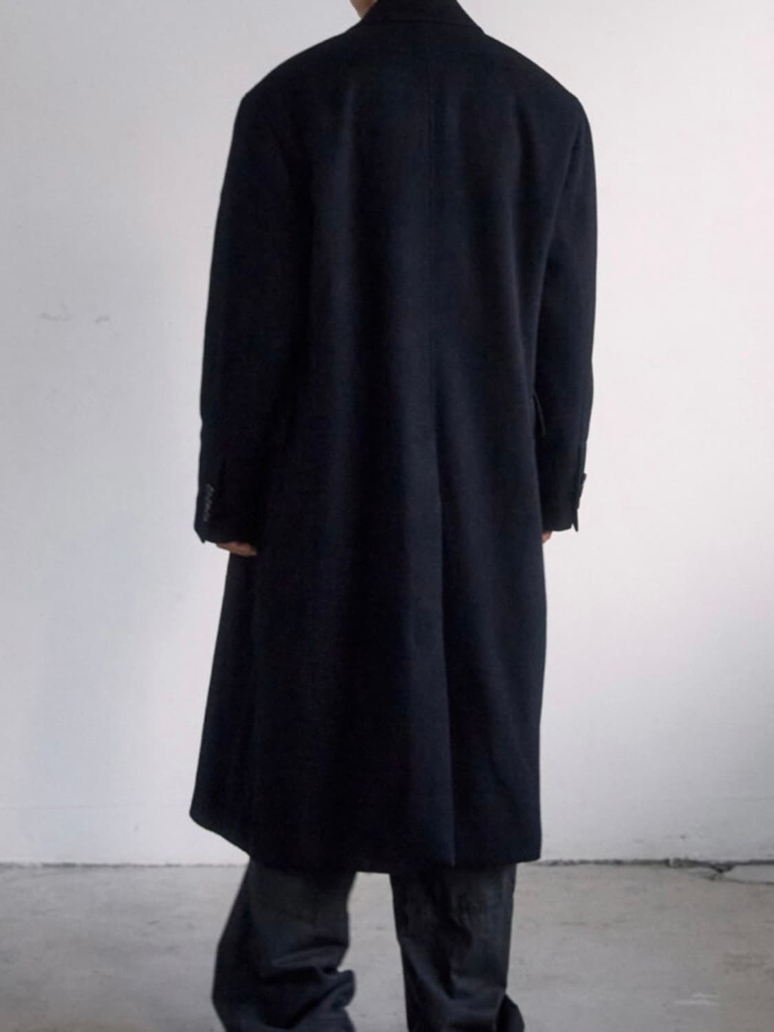 [2] 폴리테루 더블 브레스티드 코트 2.0 블랙 상품이미지4