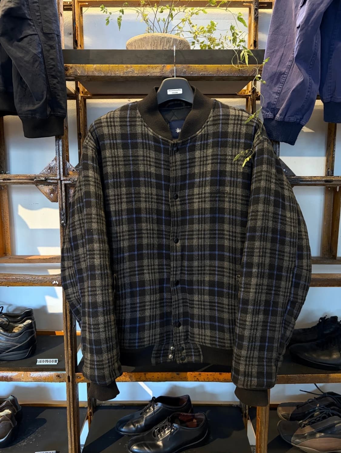 00s 스투시 울 체크 자켓 상품이미지1