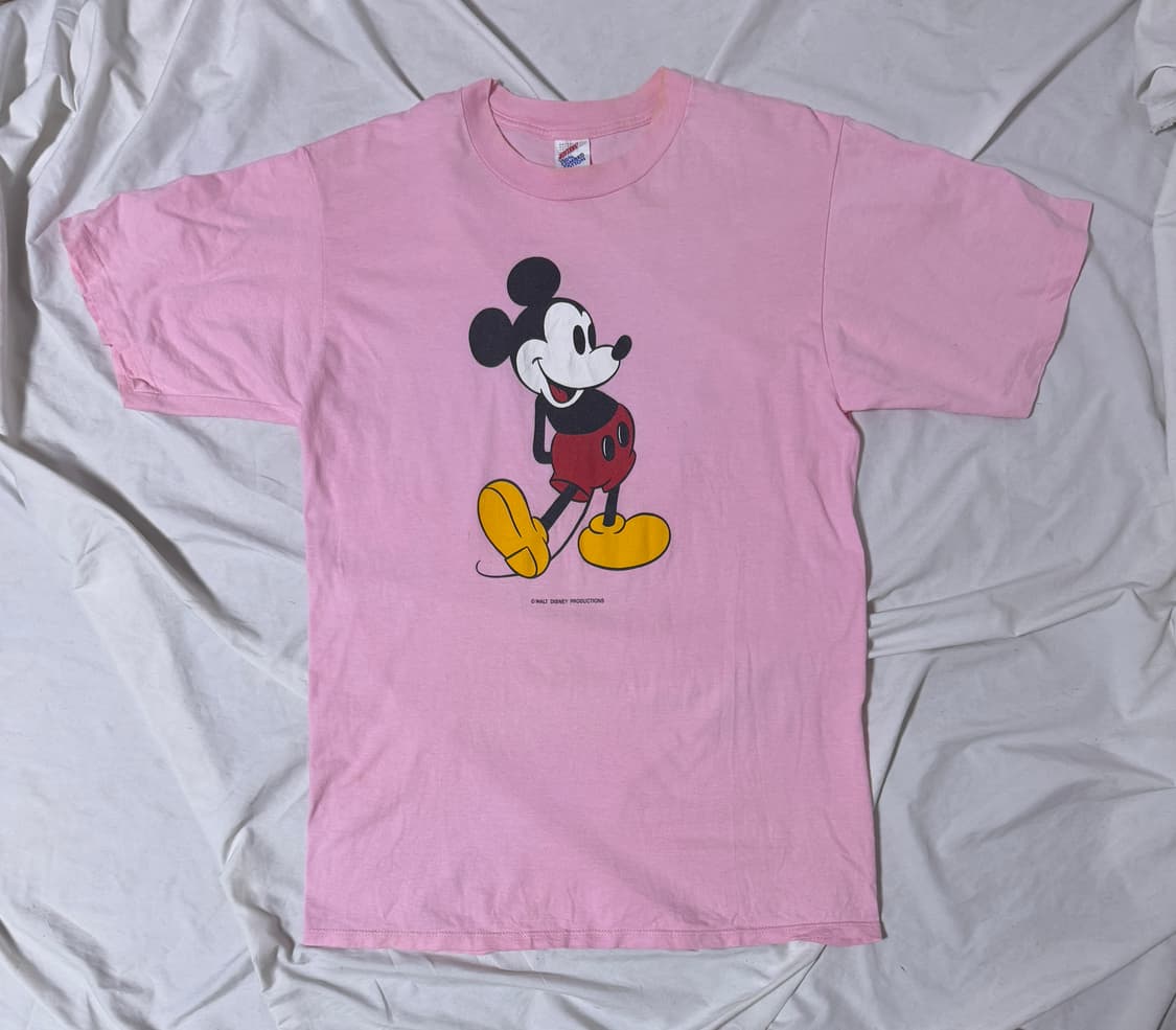 90s usa 디즈니 미키마우스 티셔츠 컴드 코튼 상품이미지1