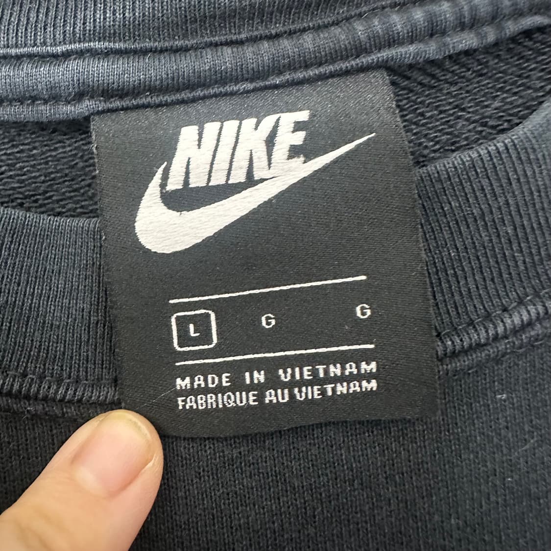 NIKE 나이키 스우시 호피 맨투맨 블랙 L 상품이미지4
