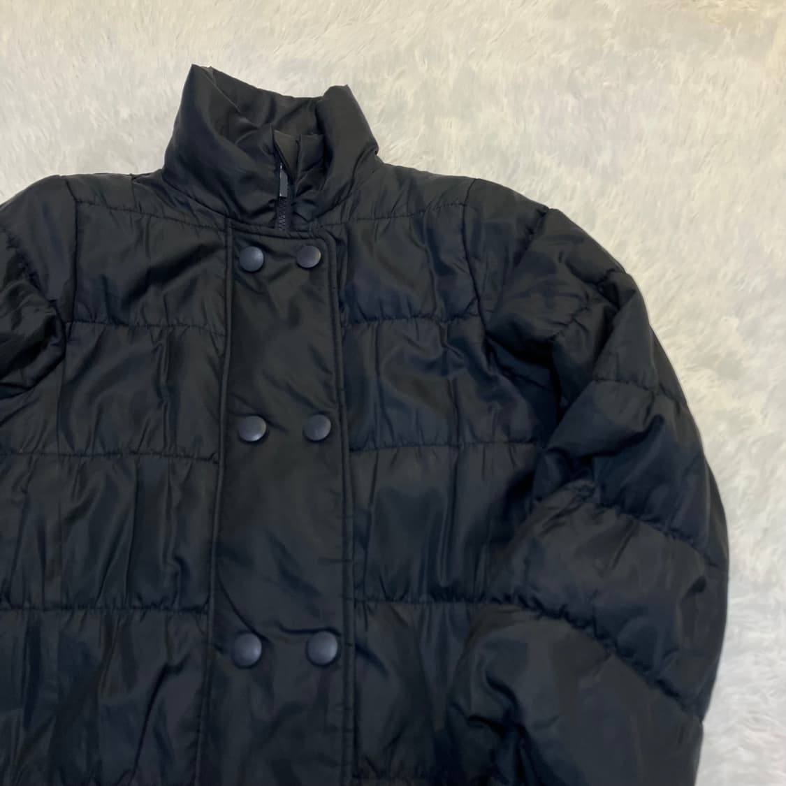 빈티지 퀄팅 네이비 레이스 패딩 838 y2k 스트릿 모리 갸루 일본빈티 상품이미지5