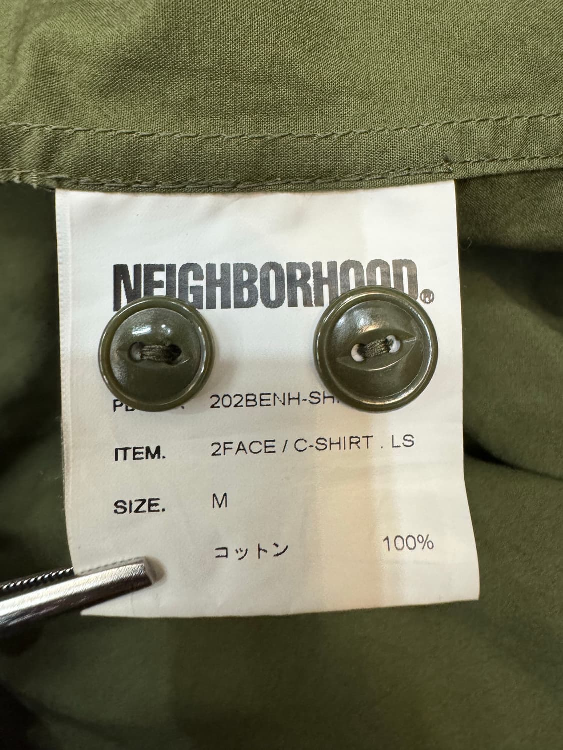 [M] 네이버후드 2FACE C 셔츠 카키  상품이미지8