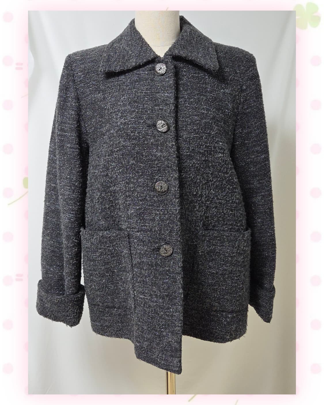 챠콜 울 보카시 자켓 상품이미지5