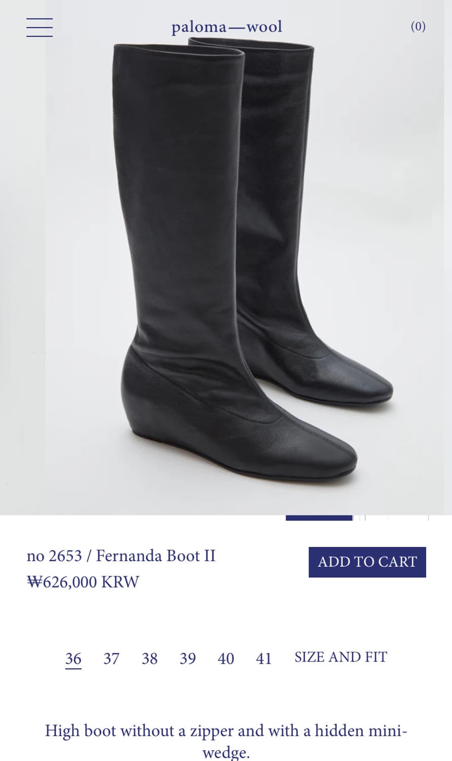 (36,37,38,39) 팔로마울 Fernanda 2 페르난다 부츠 블랙 상품이미지5