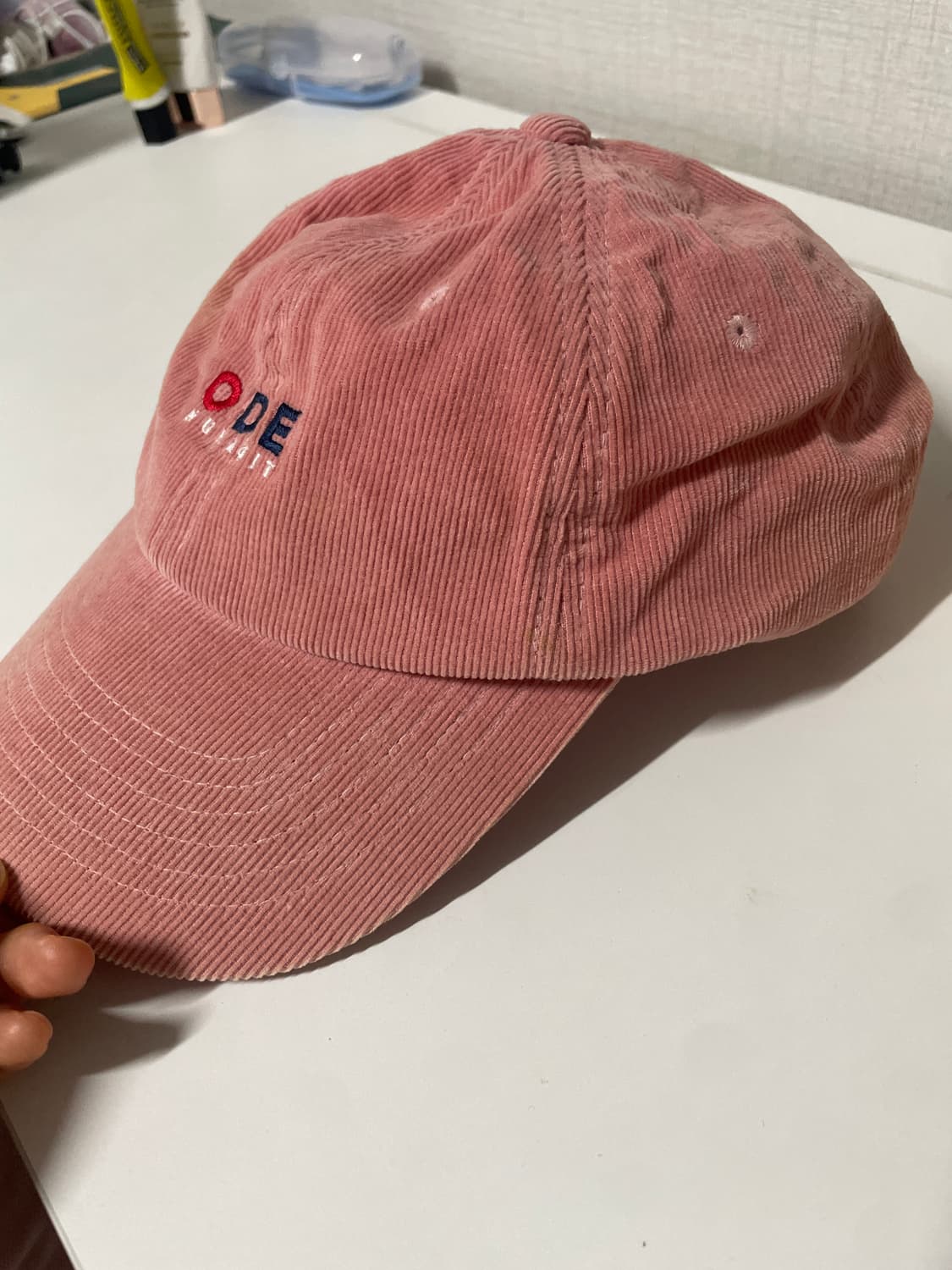 NUHABIT 핑크 코듀로이 캡 상품이미지2