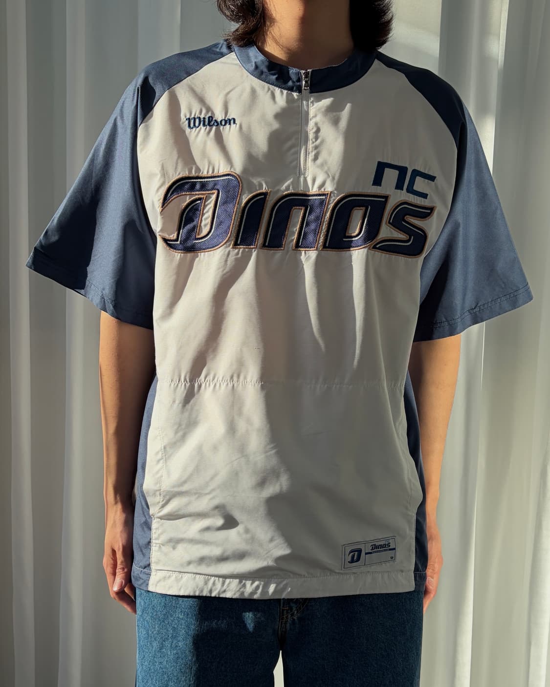 [L-XL]NC다이노스 wilson 하프집업 반팔 바람막이 상품이미지1