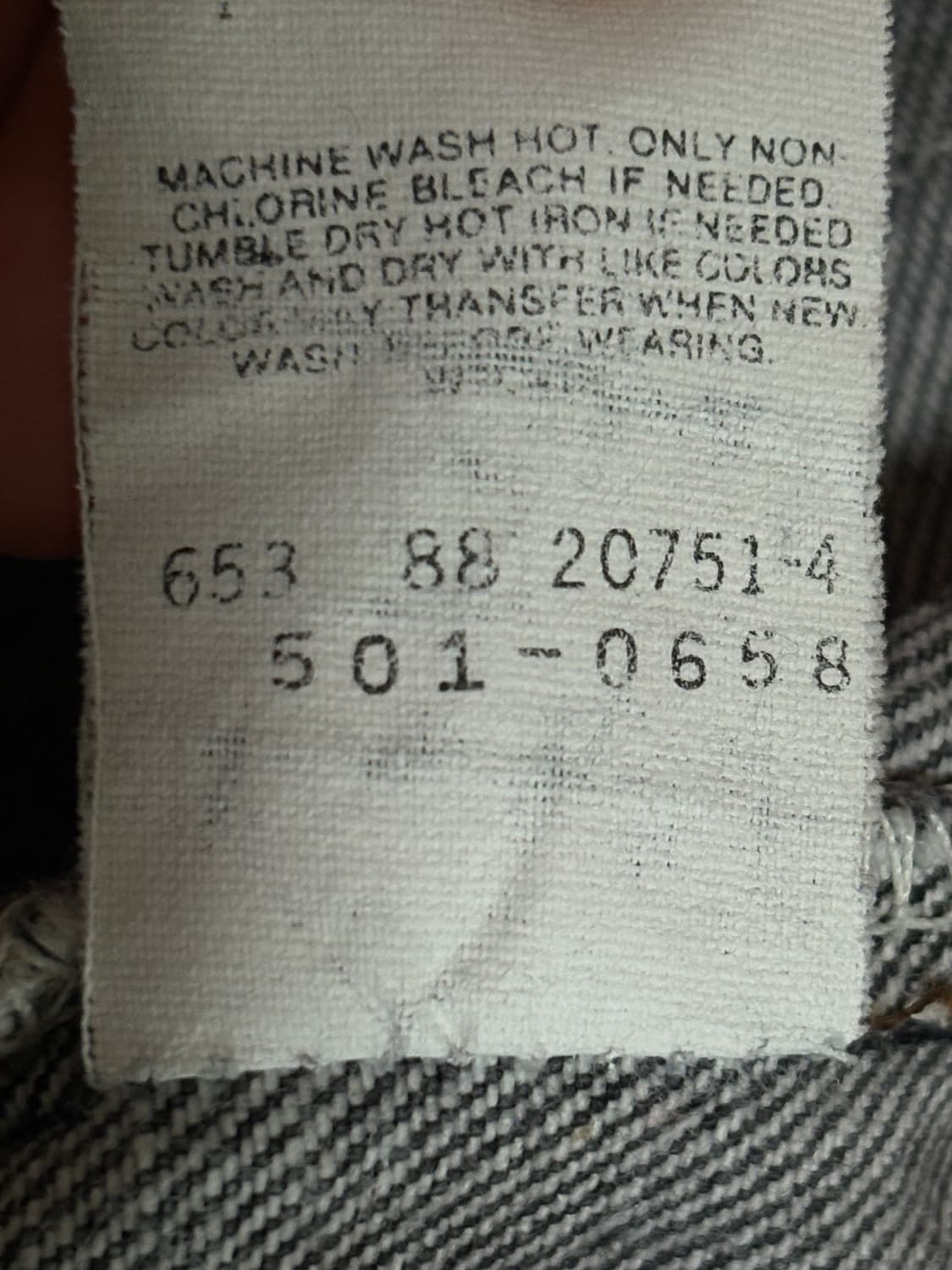 80s USA 빈티지 리바이스 501 블랙 데님 팬츠 상품이미지7