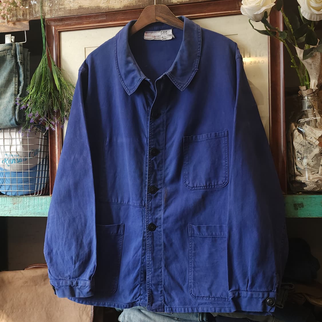 60s 프렌치 워크자켓 프렌치자켓 블루 56 상품이미지2