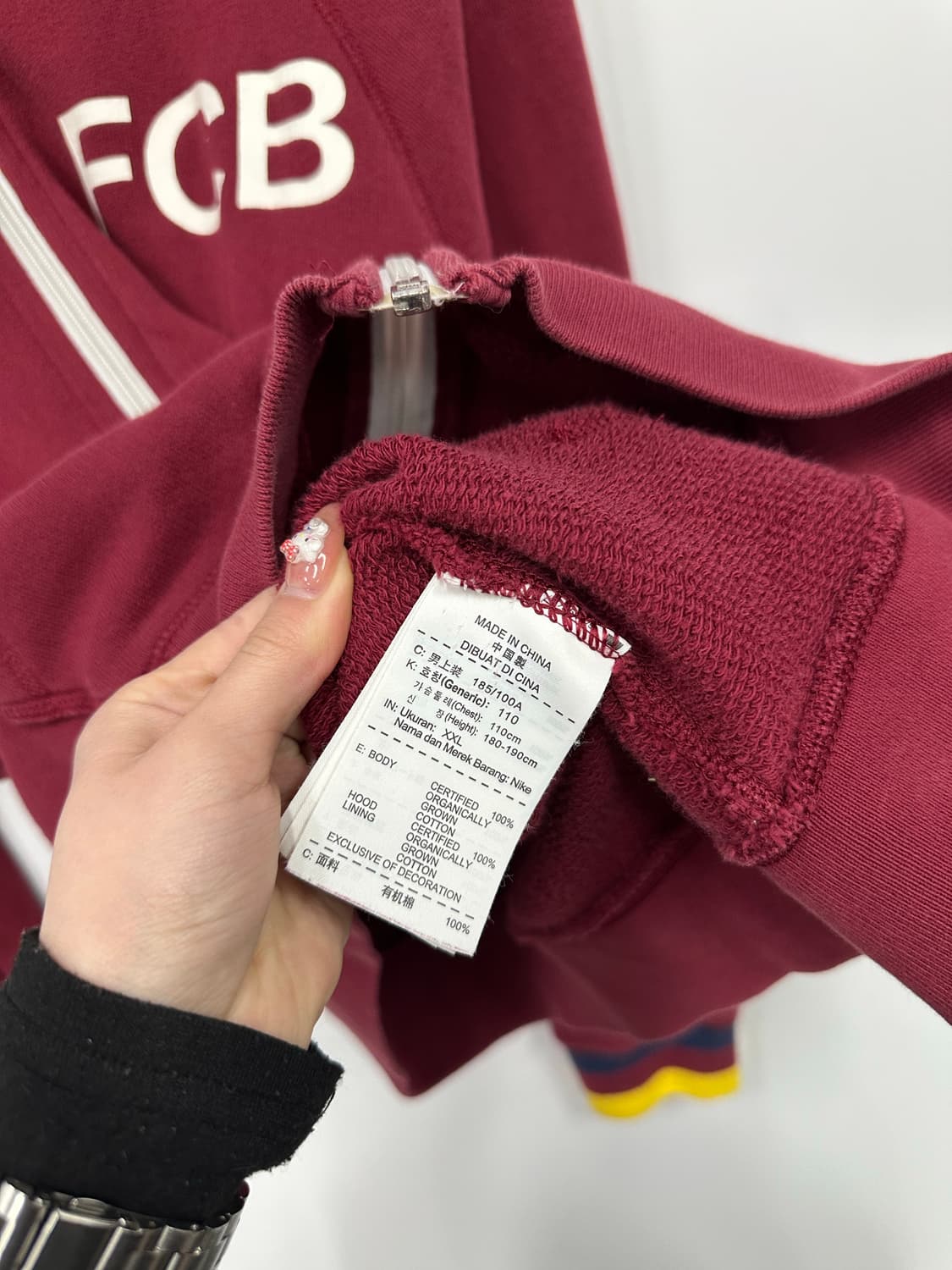 나이키 버건디 바르셀로나 후드집업  상품이미지4
