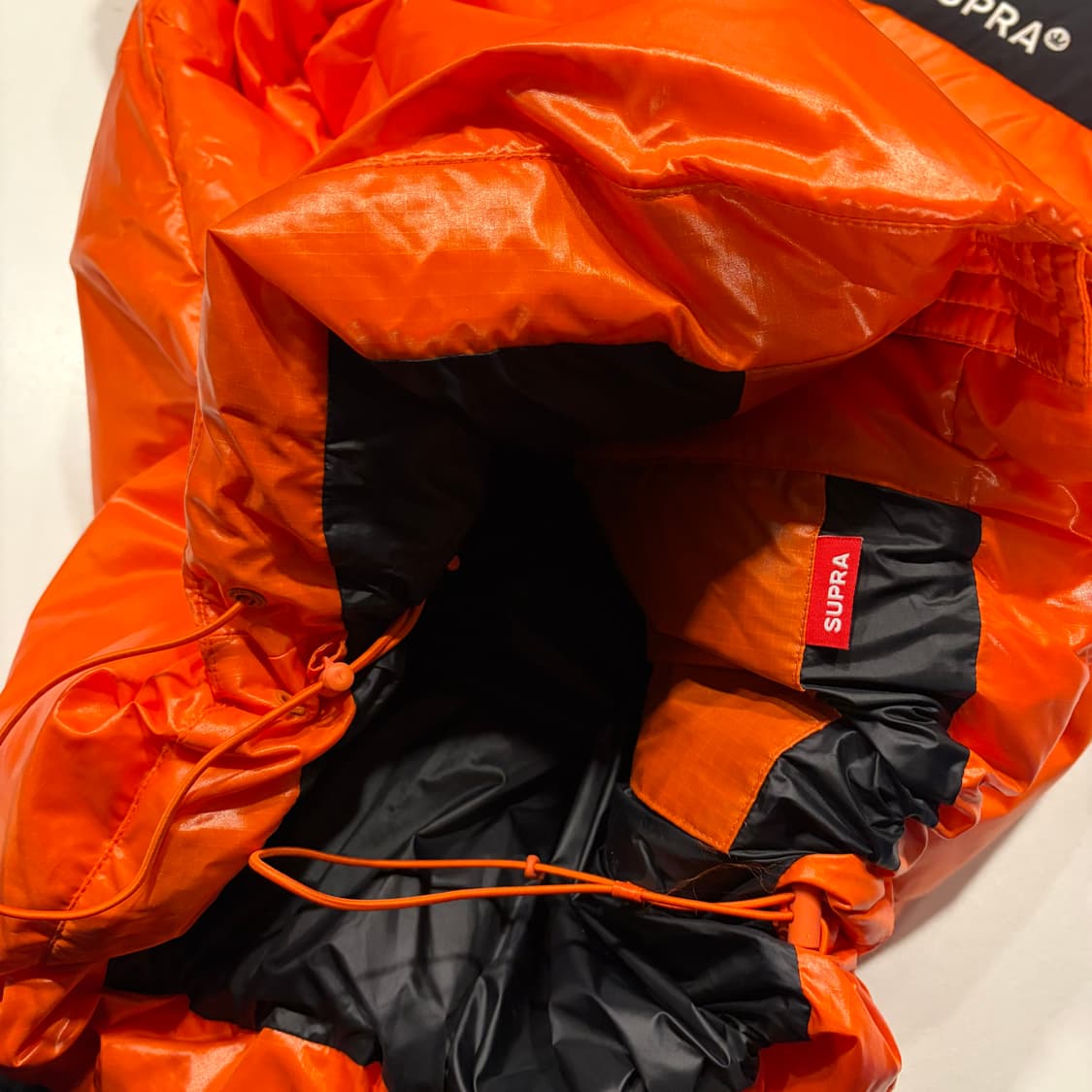 [L] 수프라 립스탑 다운 오렌지 블랙 패딩 점퍼 C587 상품이미지8