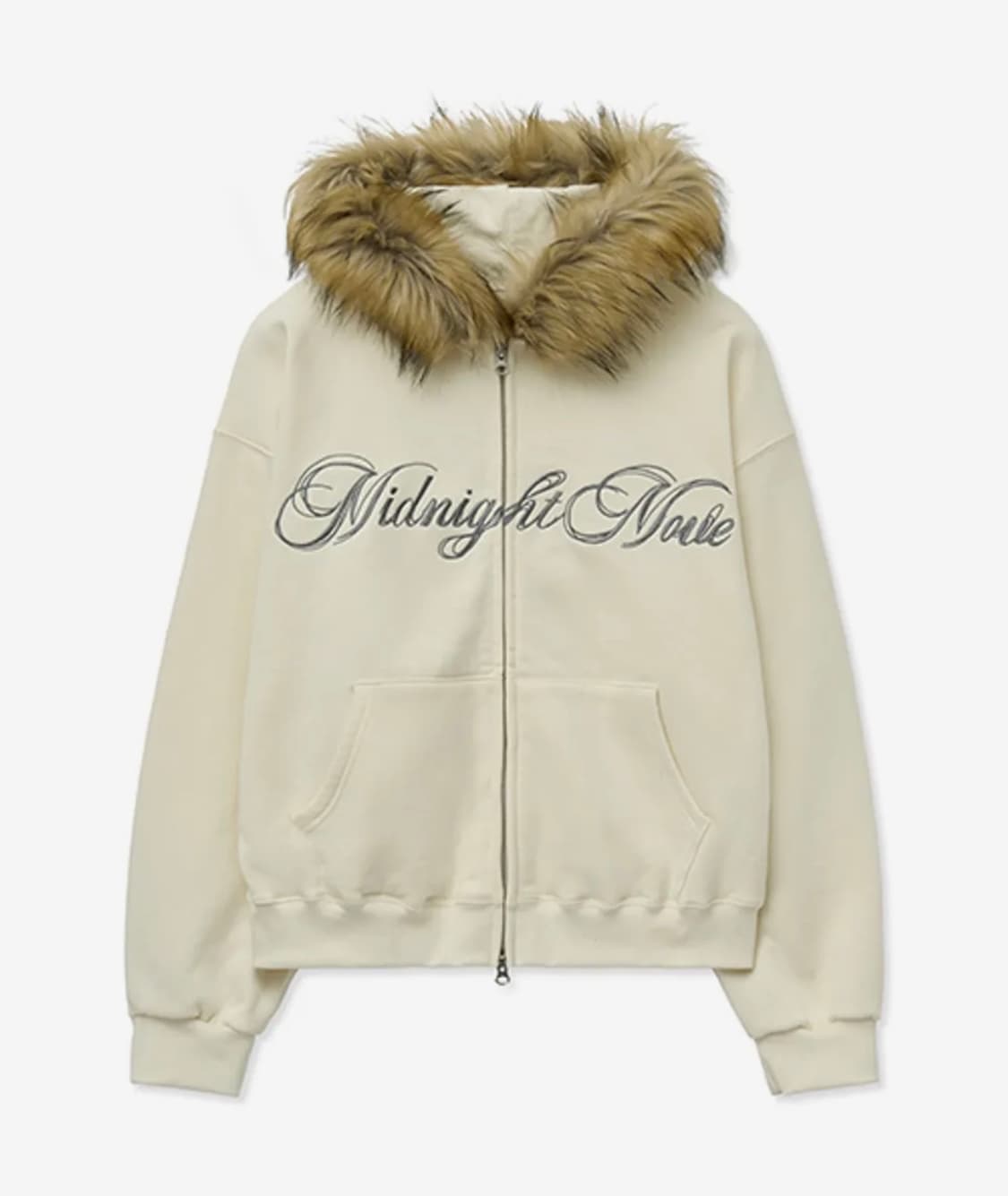 미드나잇무브 hair hood zip up [ivory] 상품이미지1