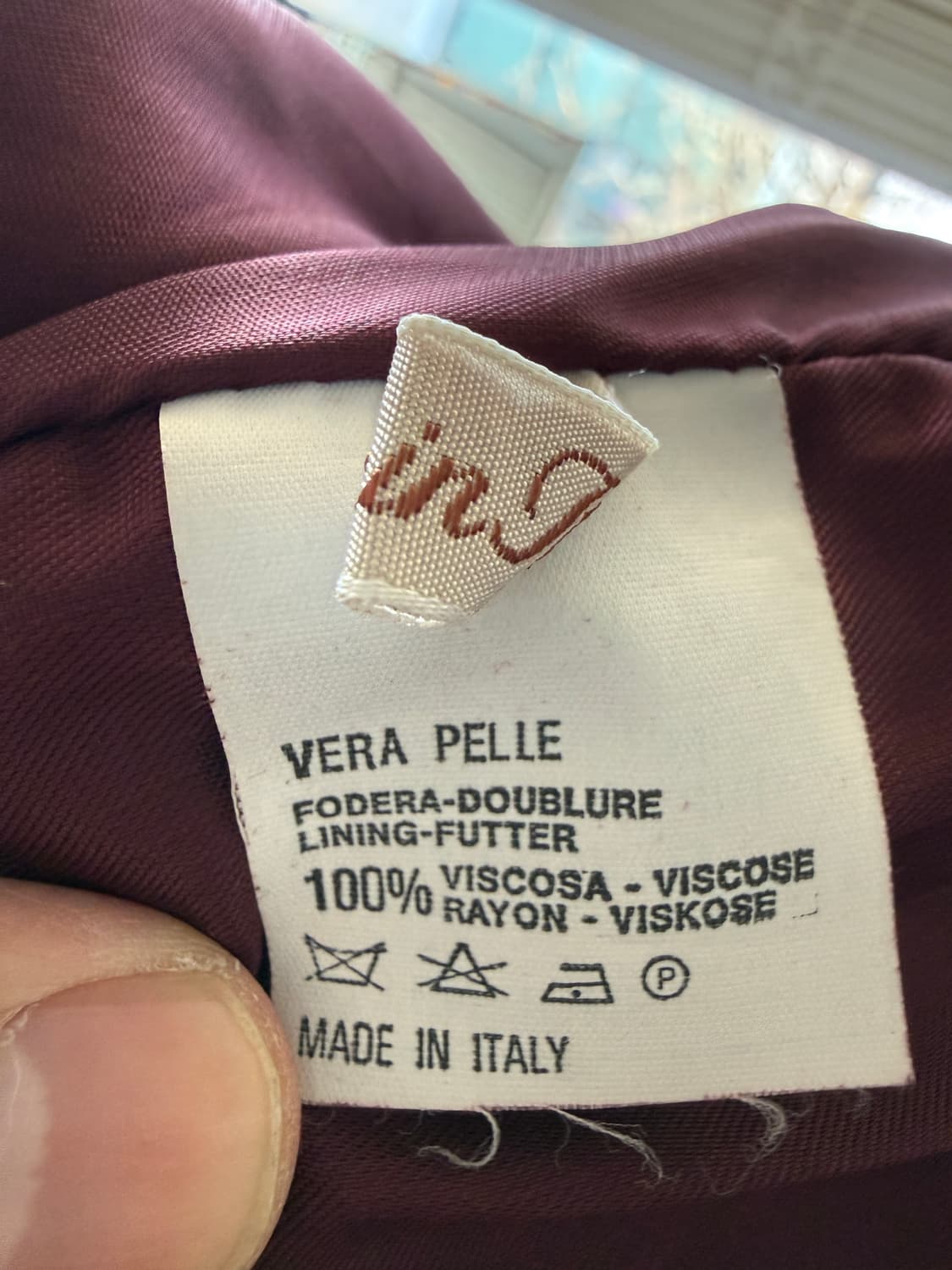 [GOTTARDI] Made in Italy 버건디 스웨이드 레더 블루종 상품이미지4