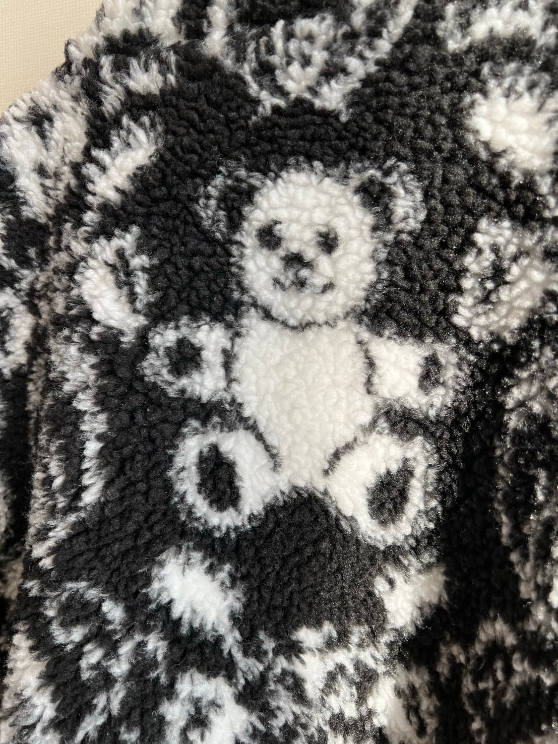 유쓰메쓰 한정판 리버서블 베어 플리스 재킷L 상품이미지4