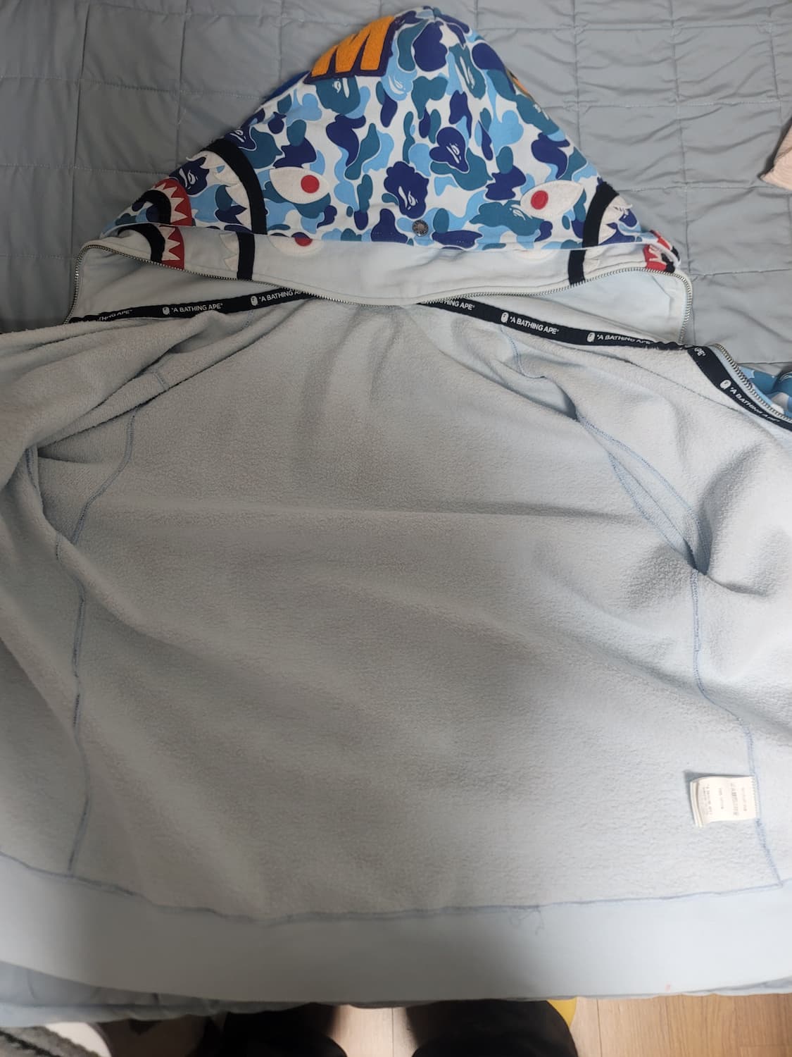 베이프 ABC 카모 샤크 더블후드 라이트 블루 급처ㅜ 상품이미지4