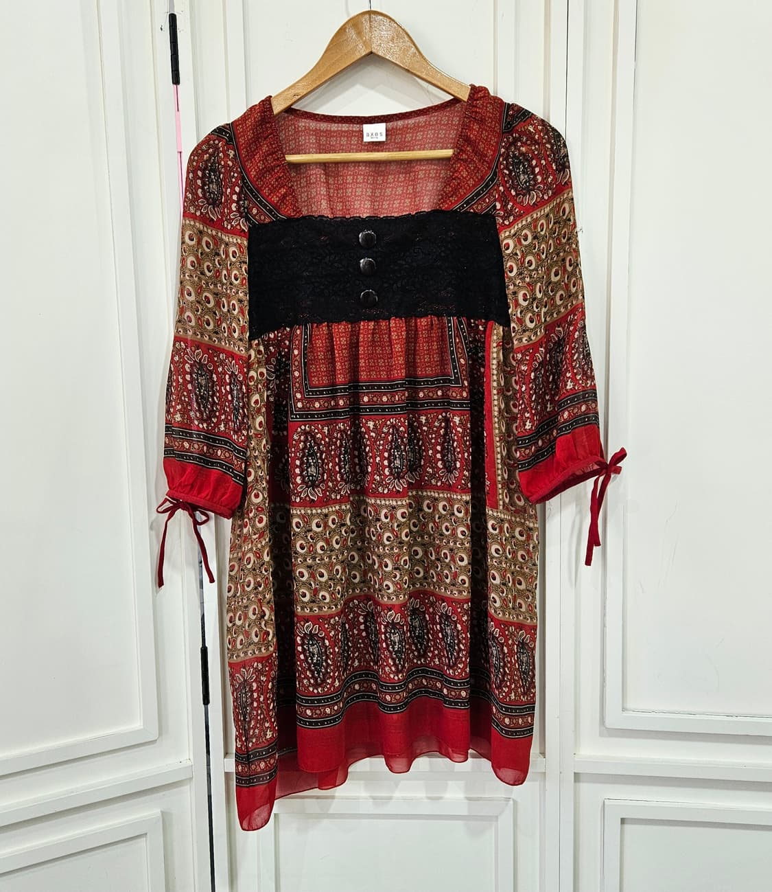 엑시즈팜(Axes femme) 보헤미안 페이즐리 쉬폰 원피스 상품이미지1