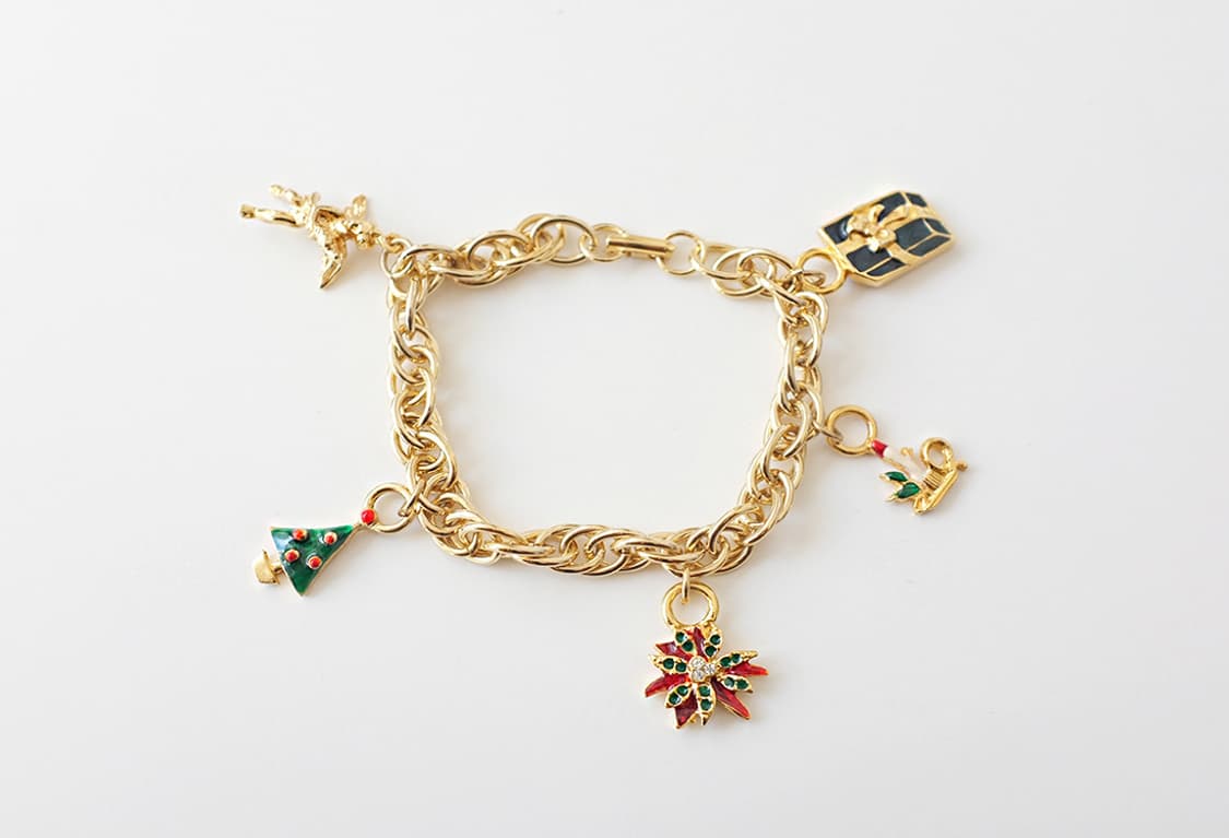 1980s 크리스마스 참 빈티지 팔찌 상품이미지4