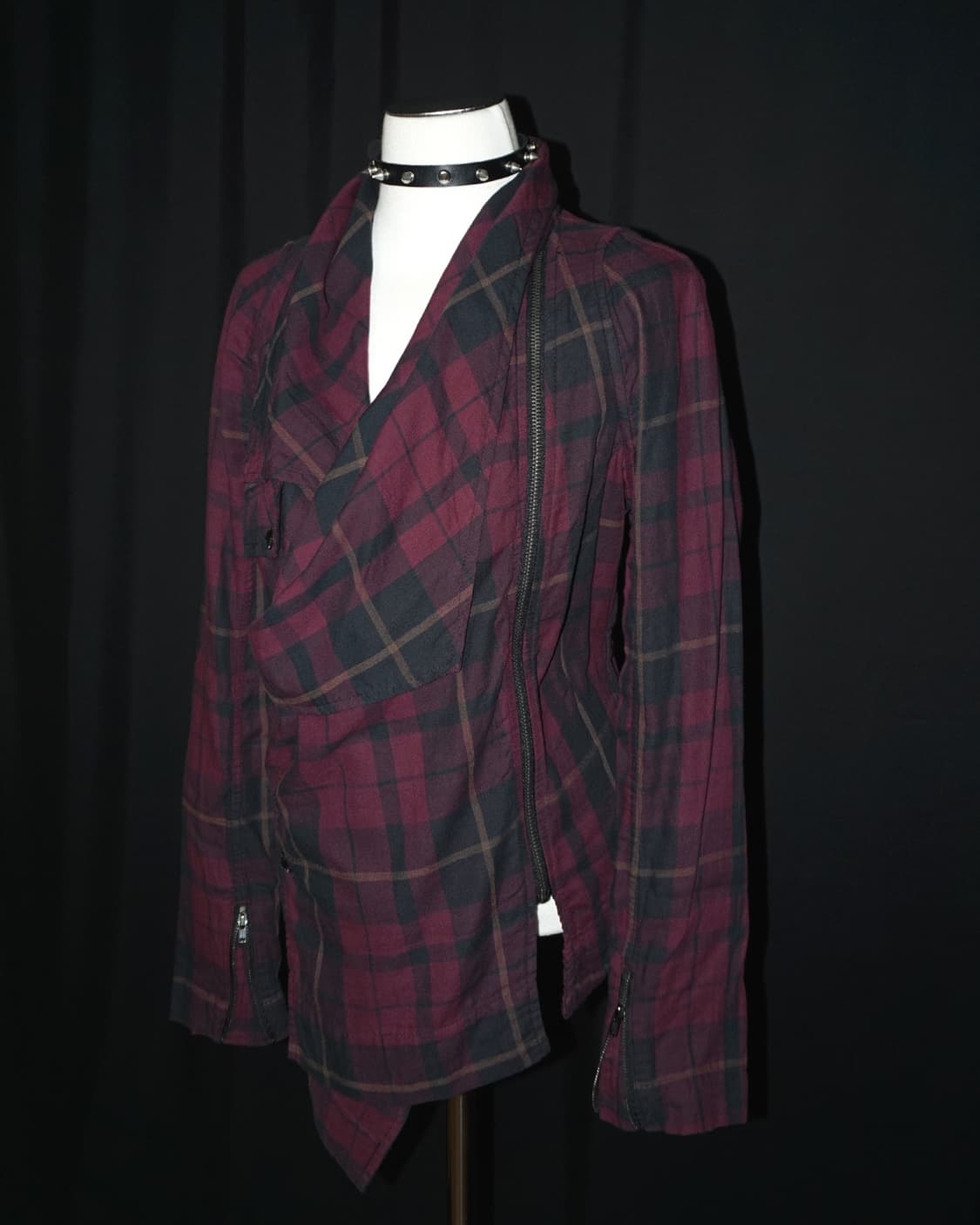 (diesel) diagonal check punk jacket  상품이미지3