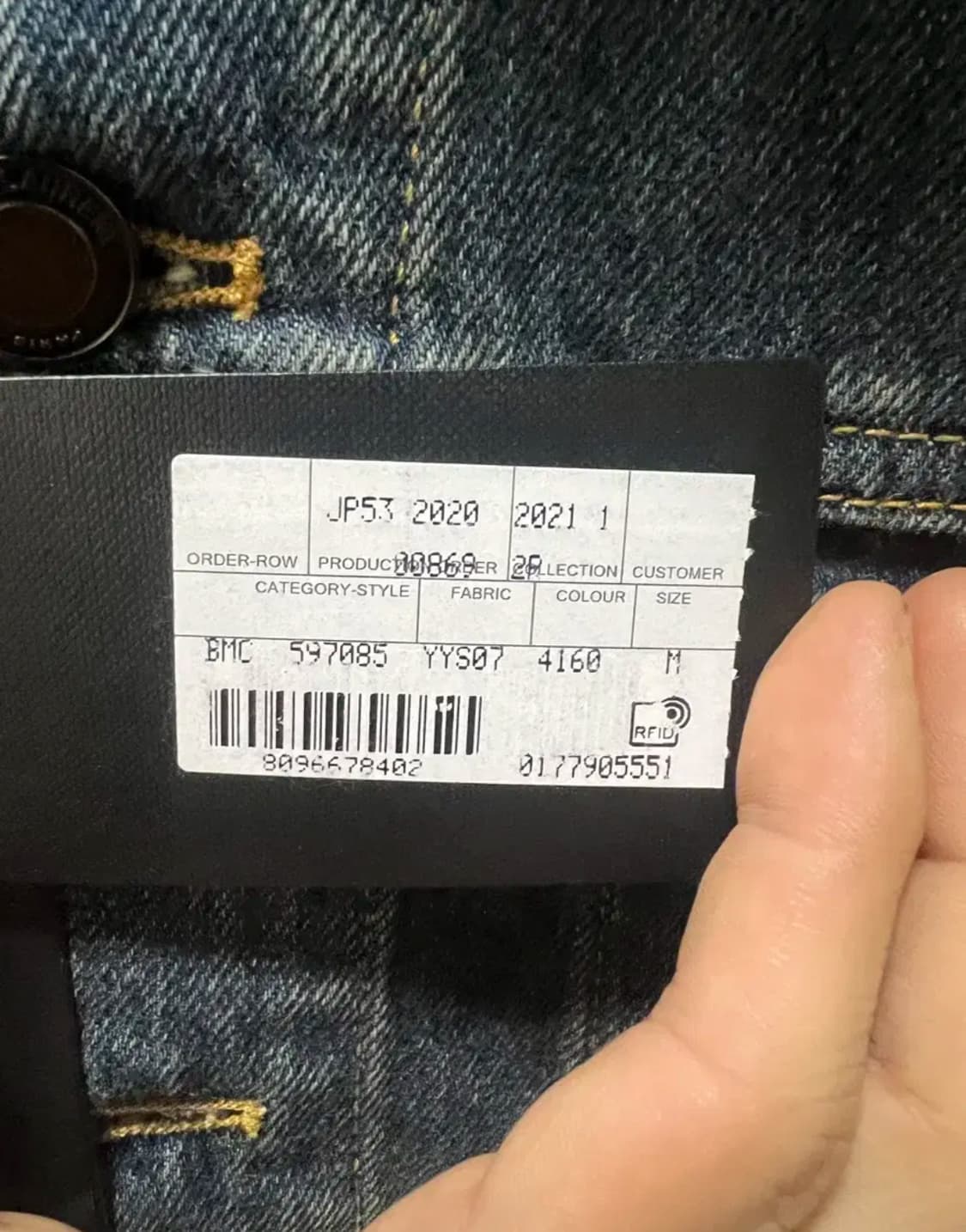 생로랑 퍼머넌트 청자켓 M 상품이미지4