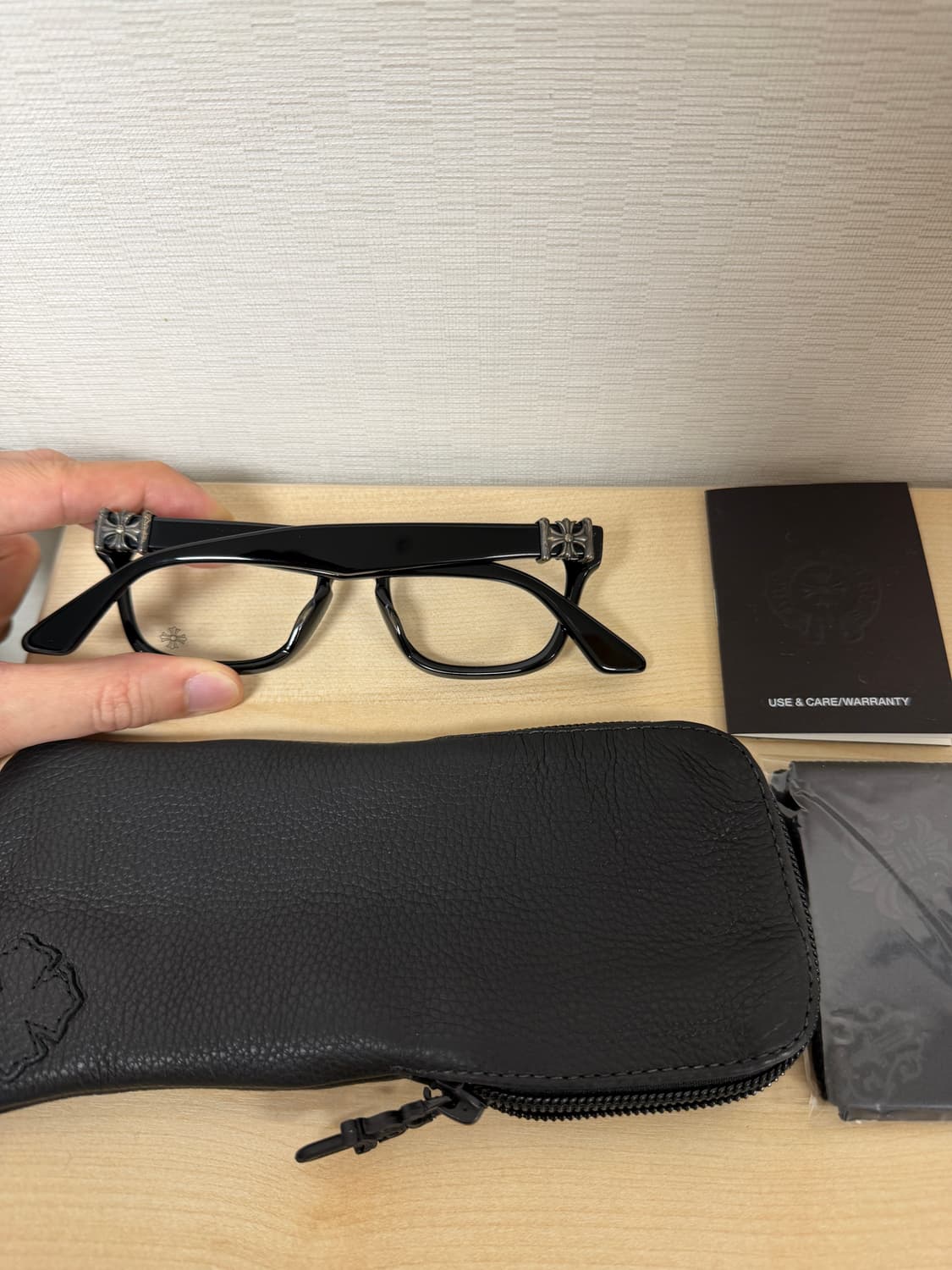 크롬하츠 뿔테 안경 easy 블랙 실버 새상품 (단종 레어) 상품이미지3