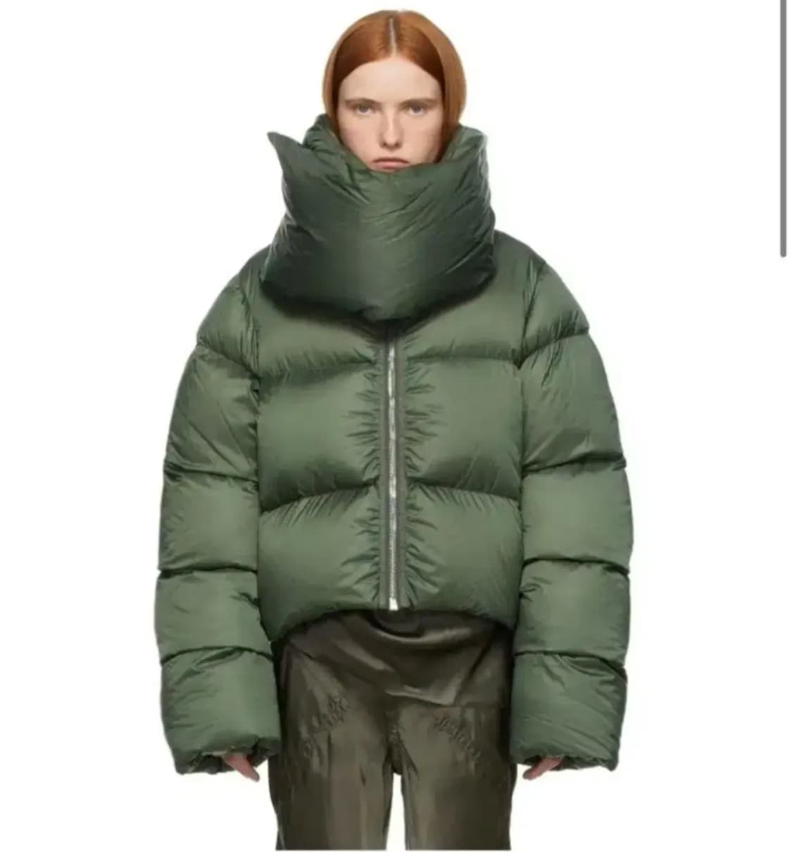 릭오웬스 퍼넬넥 카키 상품이미지1