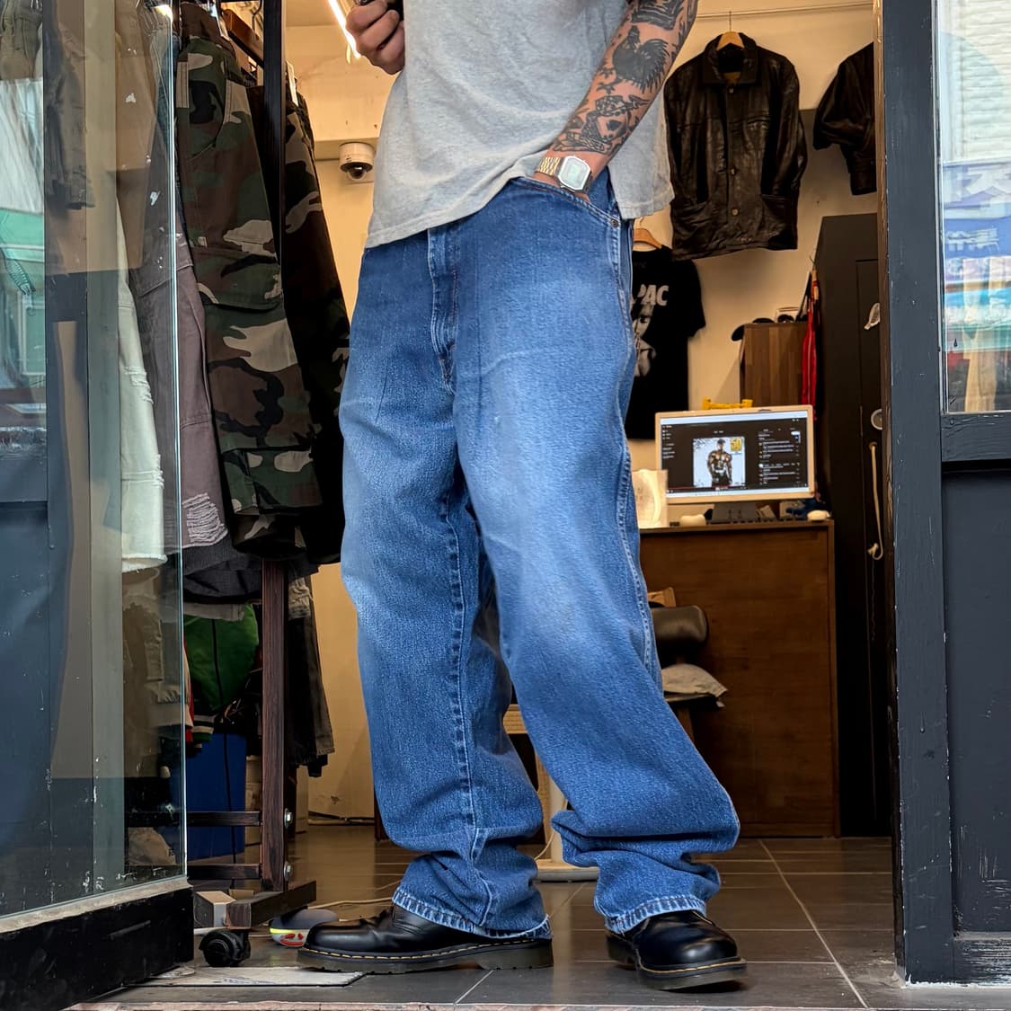 Dickies 워크 데님 힙합팬츠 상품이미지1
