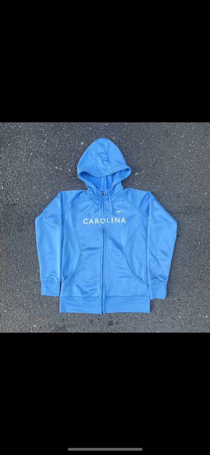 00s 나이키 노스캐롤라이나 스카이블루 후드 집업 올드스쿨 져지 M 상품이미지7