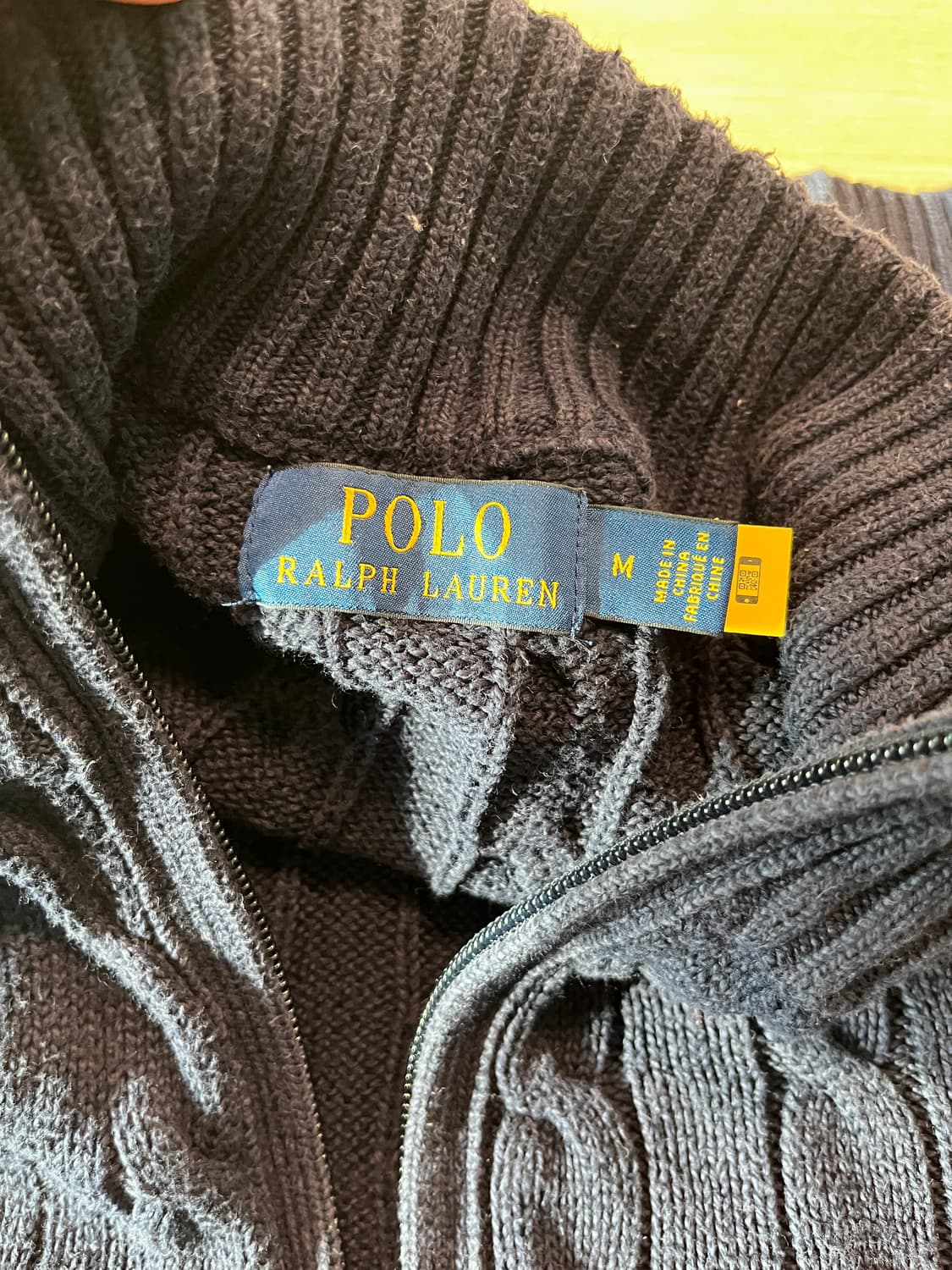 폴로 니트 집업 네이비  상품이미지2