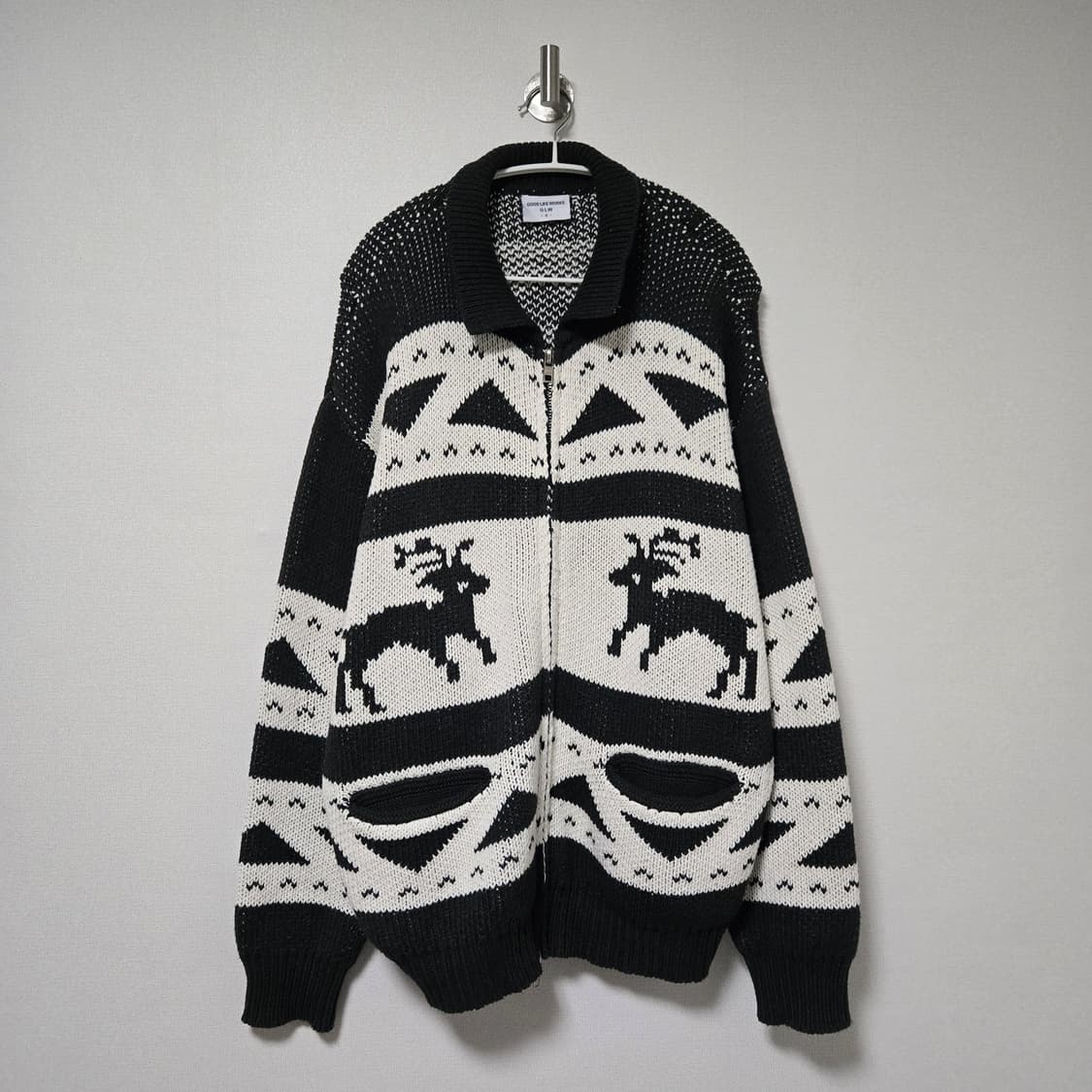 굿라이프웍스 노르딕 코튼 니트집업 /남성 가디건 남자 가디건  상품이미지2