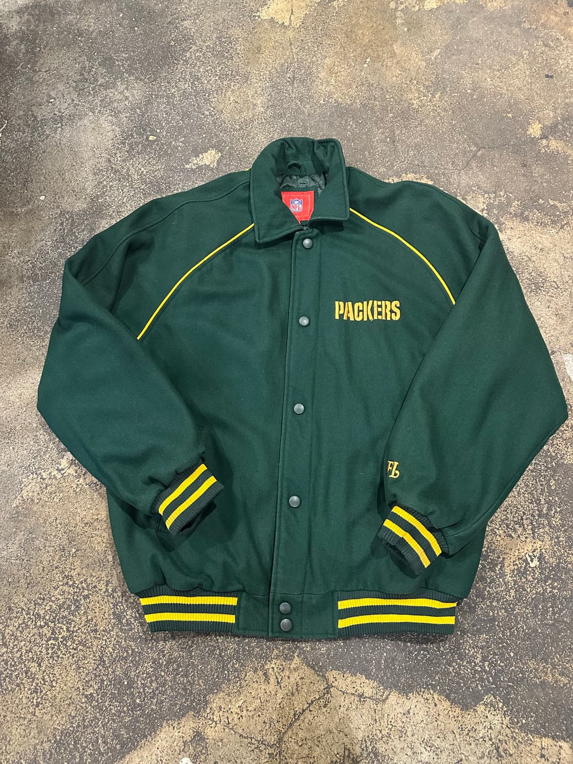 빈티지 00s NFL 그린베이 패커스 울 바시티 자켓 상품이미지1