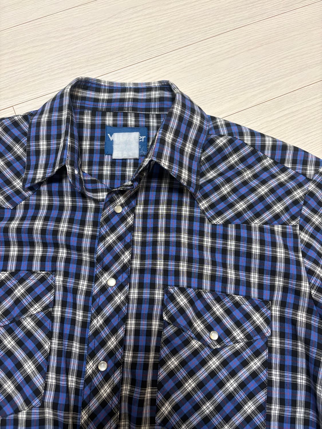 빈티지 wrangler 랭글러 웨스턴 반팔 셔츠 M(100) 상품이미지1