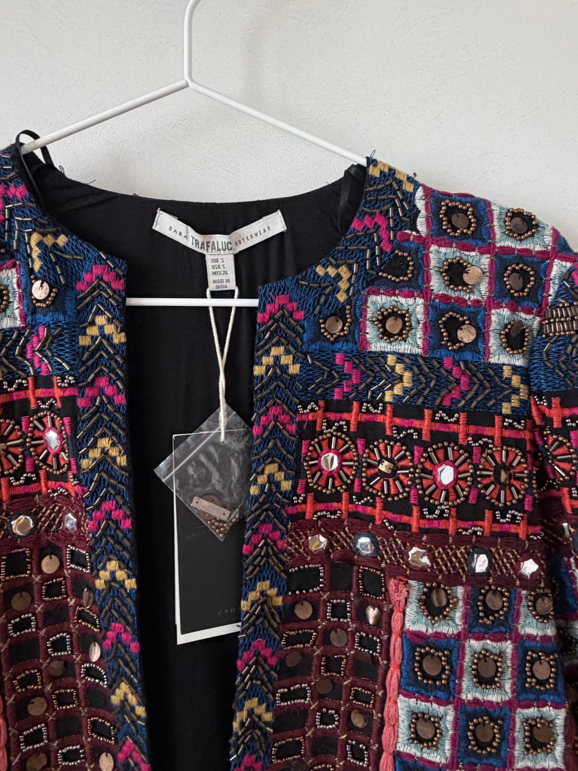 자라 TRAFALUC 패턴 자켓 S (새상품) 상품이미지2