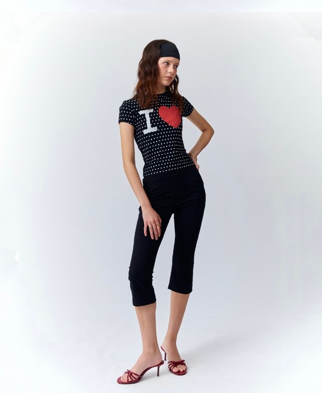 RETRIEVERCLUB I LOVE CROP TEE (BLACK) 상품이미지2